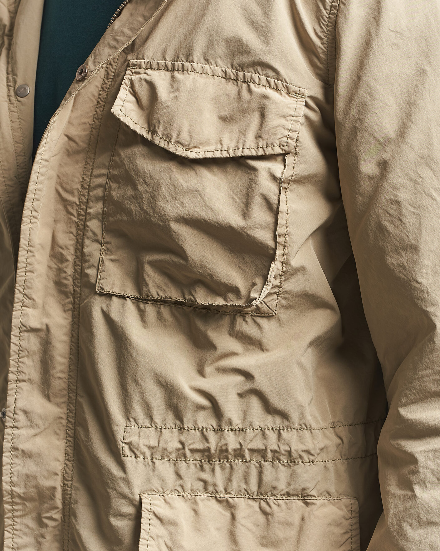 Heren | Jassen | Aspesi | Garment Dyed Field Jacket Sand
