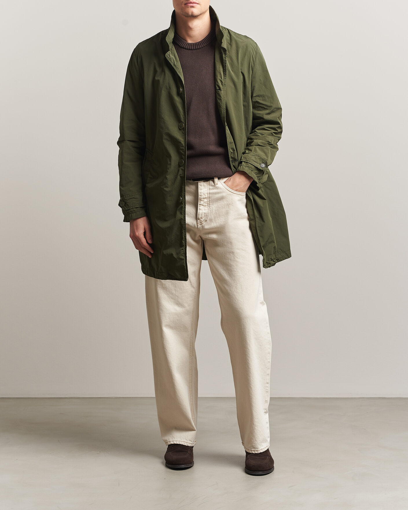 Heren | Jassen | Aspesi | Garment Dyed Lemon Coat Military