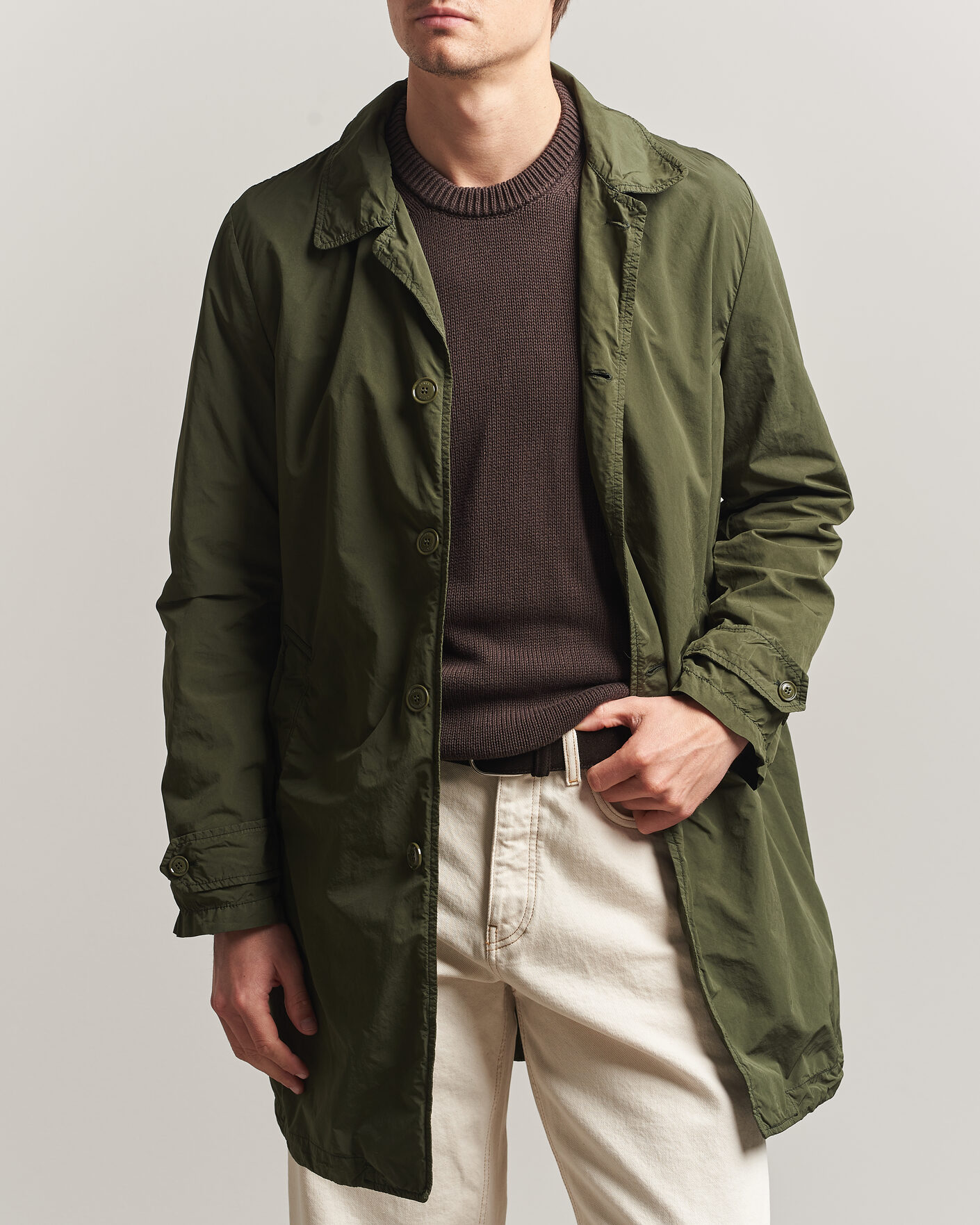 Heren | Jassen | Aspesi | Garment Dyed Lemon Coat Military