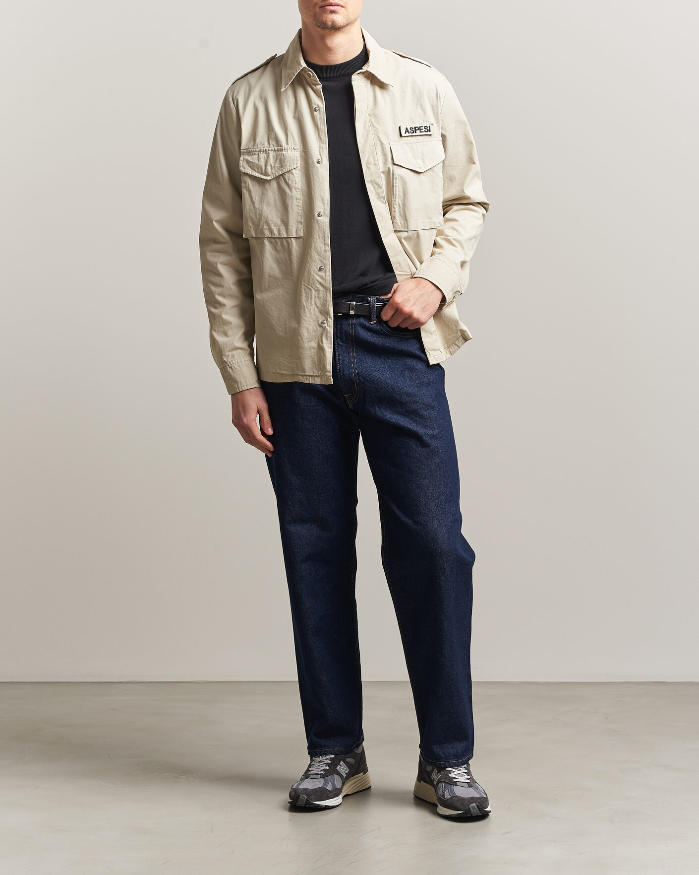 Heren | Jassen | Aspesi | Cotton Field Shirt Sand