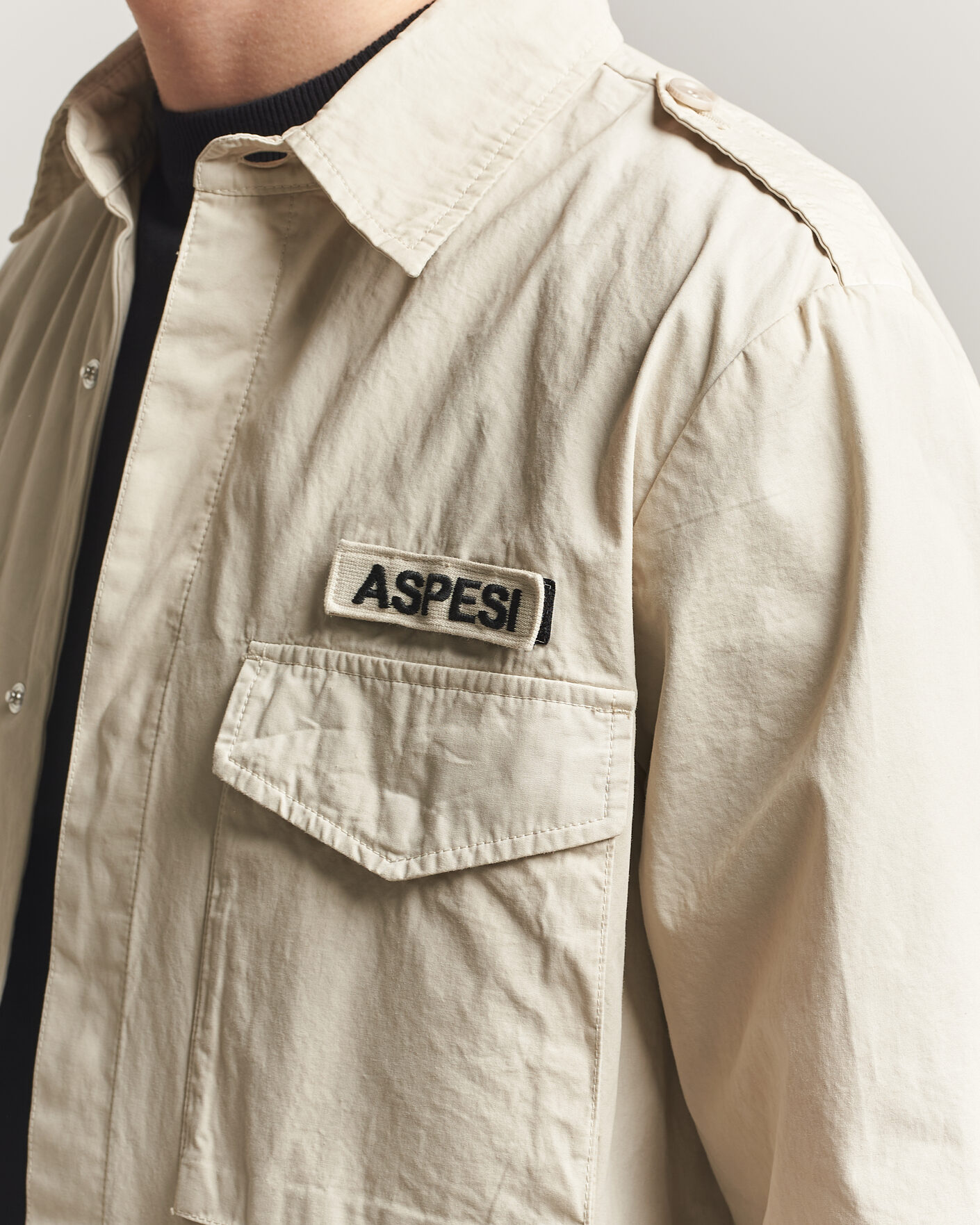 Heren | Jassen | Aspesi | Cotton Field Shirt Sand