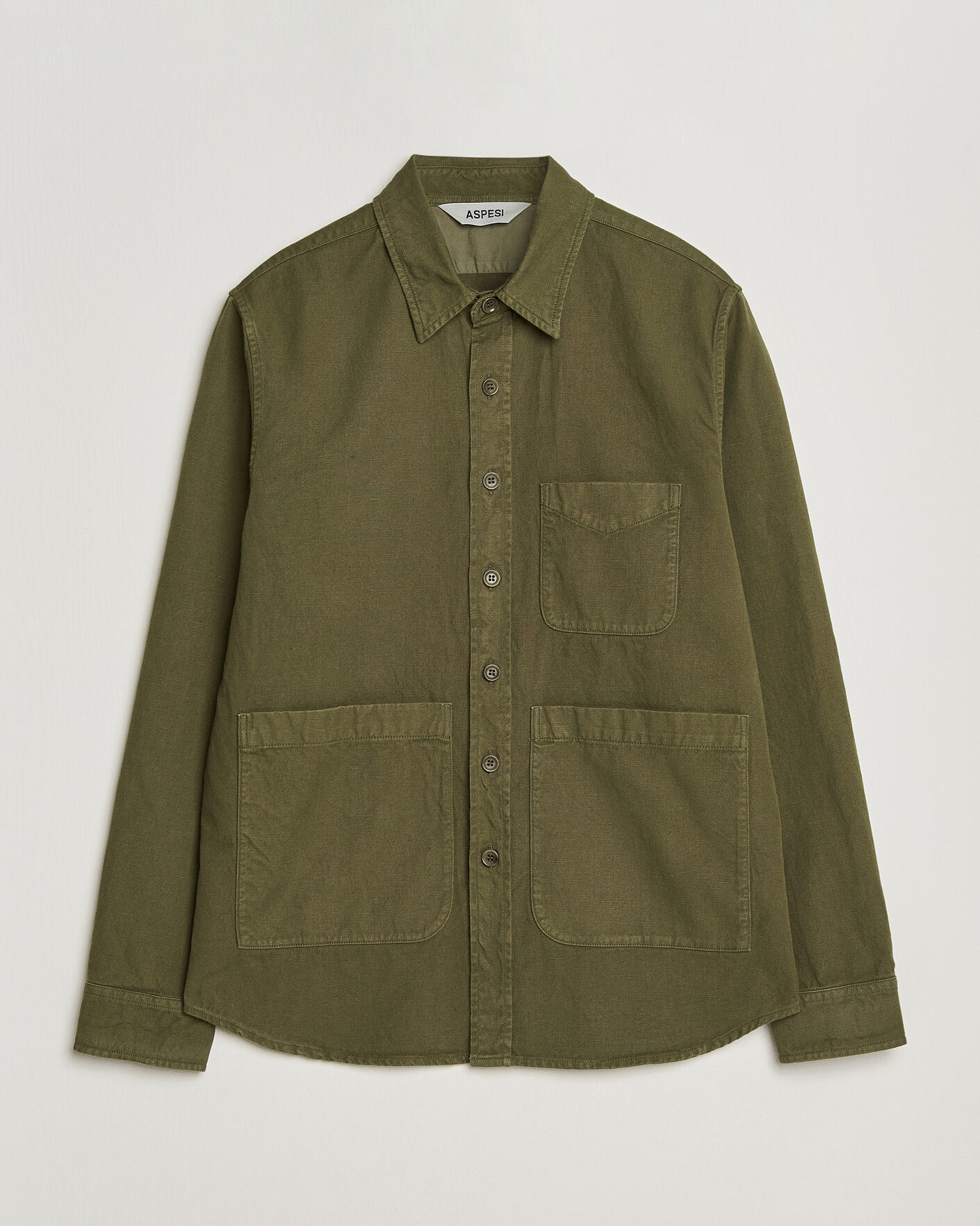 Heren | Jassen | Aspesi | Garment Dyed Utility Shirt Military