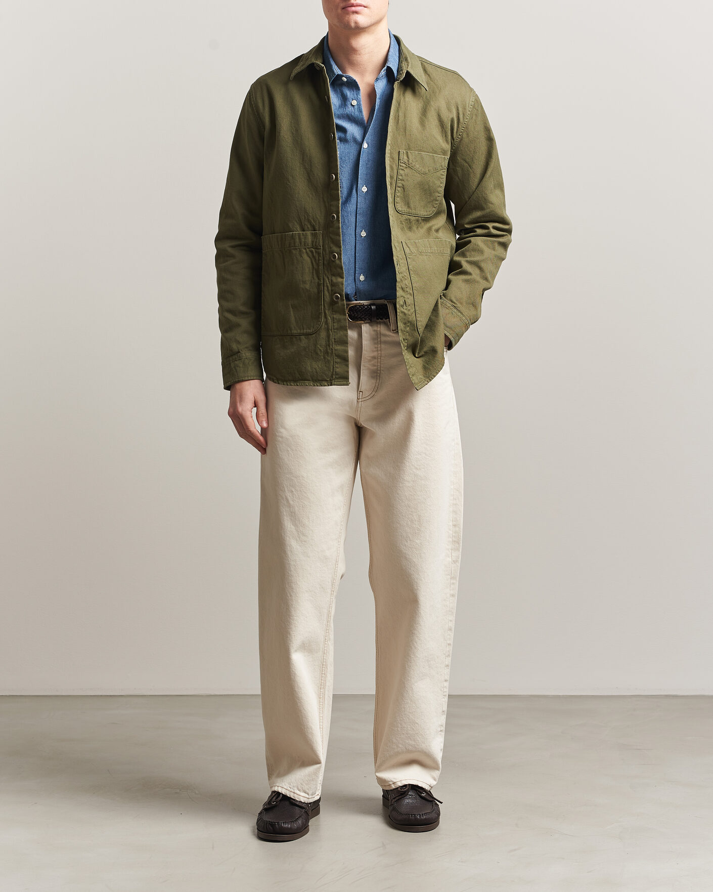 Heren | Jassen | Aspesi | Garment Dyed Utility Shirt Military