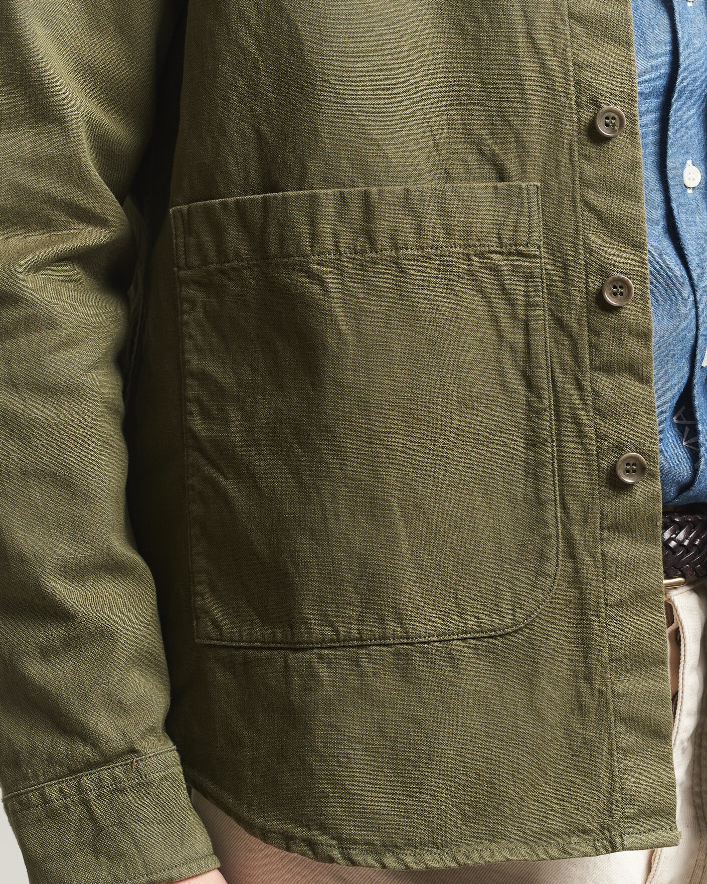 Heren | Jassen | Aspesi | Garment Dyed Utility Shirt Military