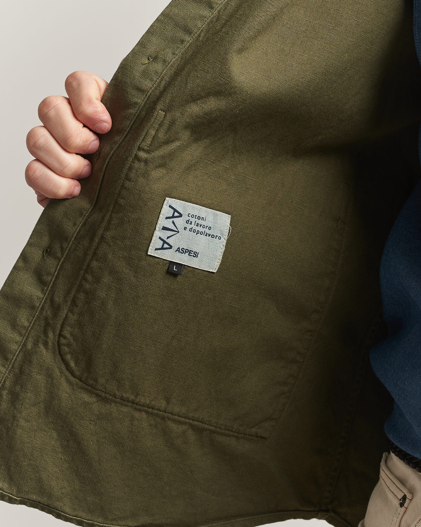 Heren | Jassen | Aspesi | Garment Dyed Utility Shirt Military