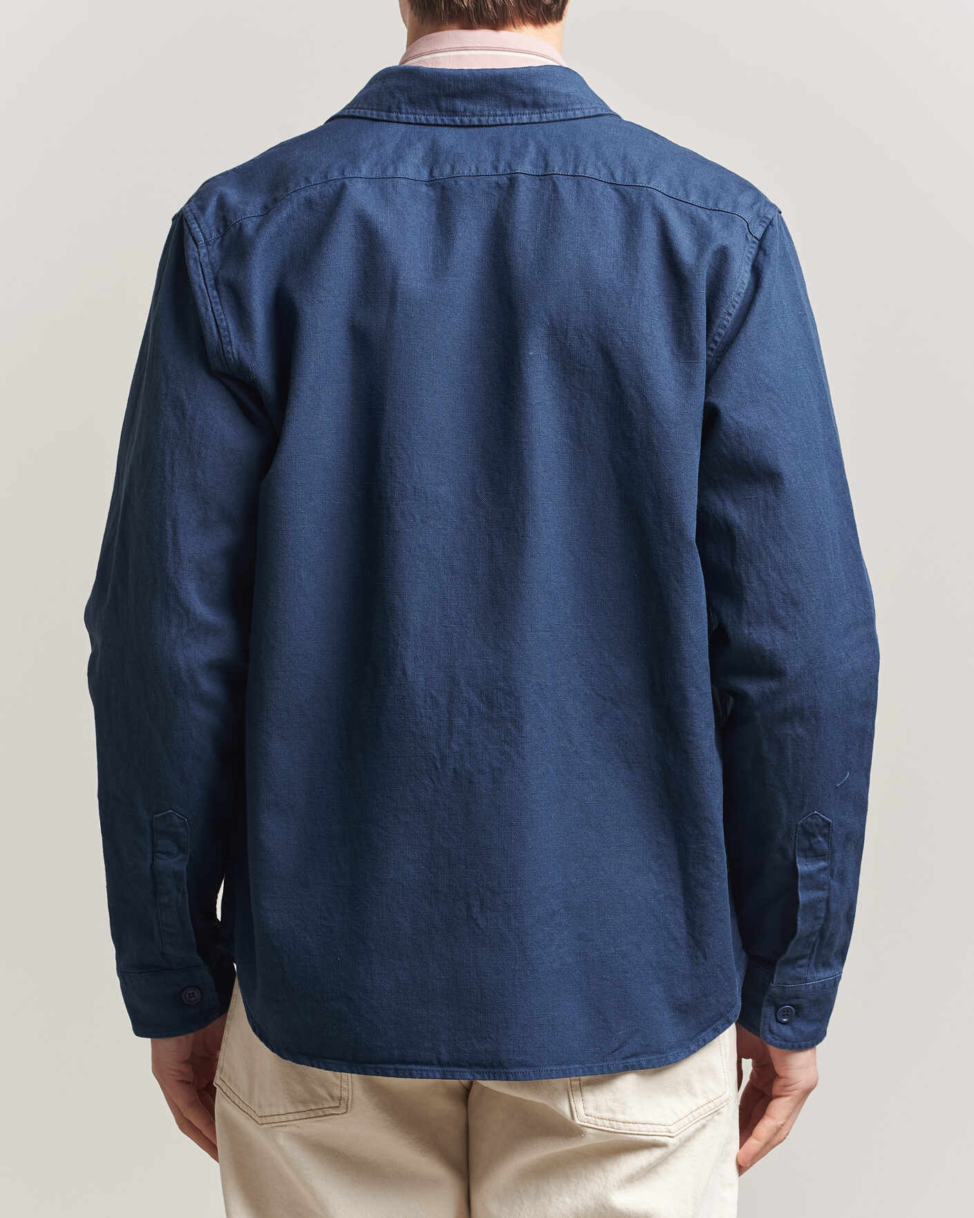 Heren | Jassen | Aspesi | Garment Dyed Utility Shirt Dark Blue