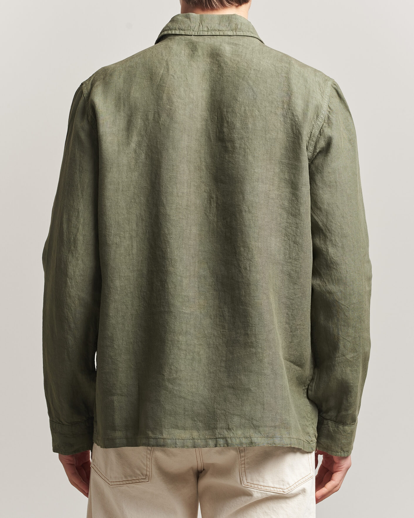 Heren | Jassen | Aspesi | Linen Overshirt Military