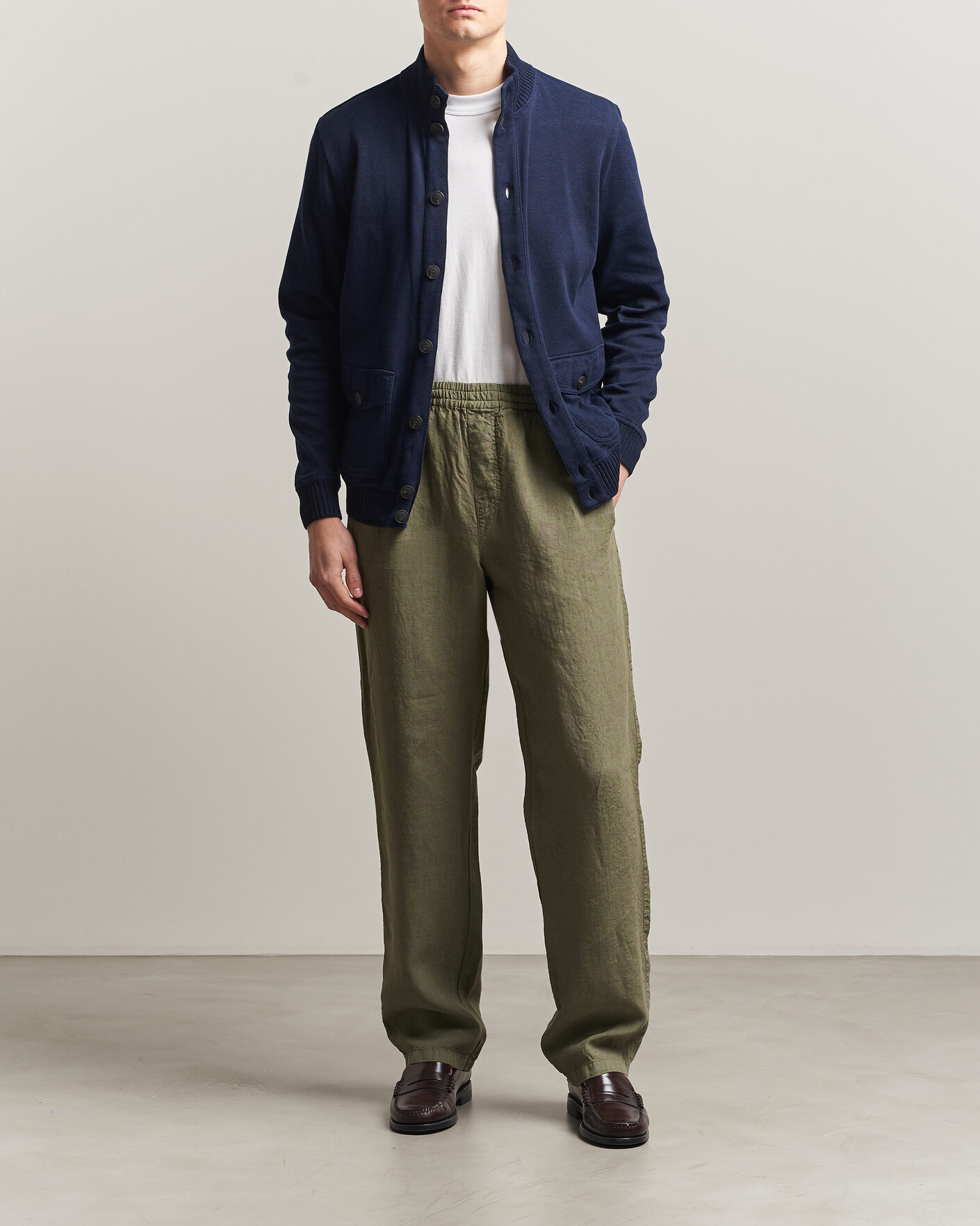 Heren | Broeken | Aspesi | Ventura Linen Pants Military