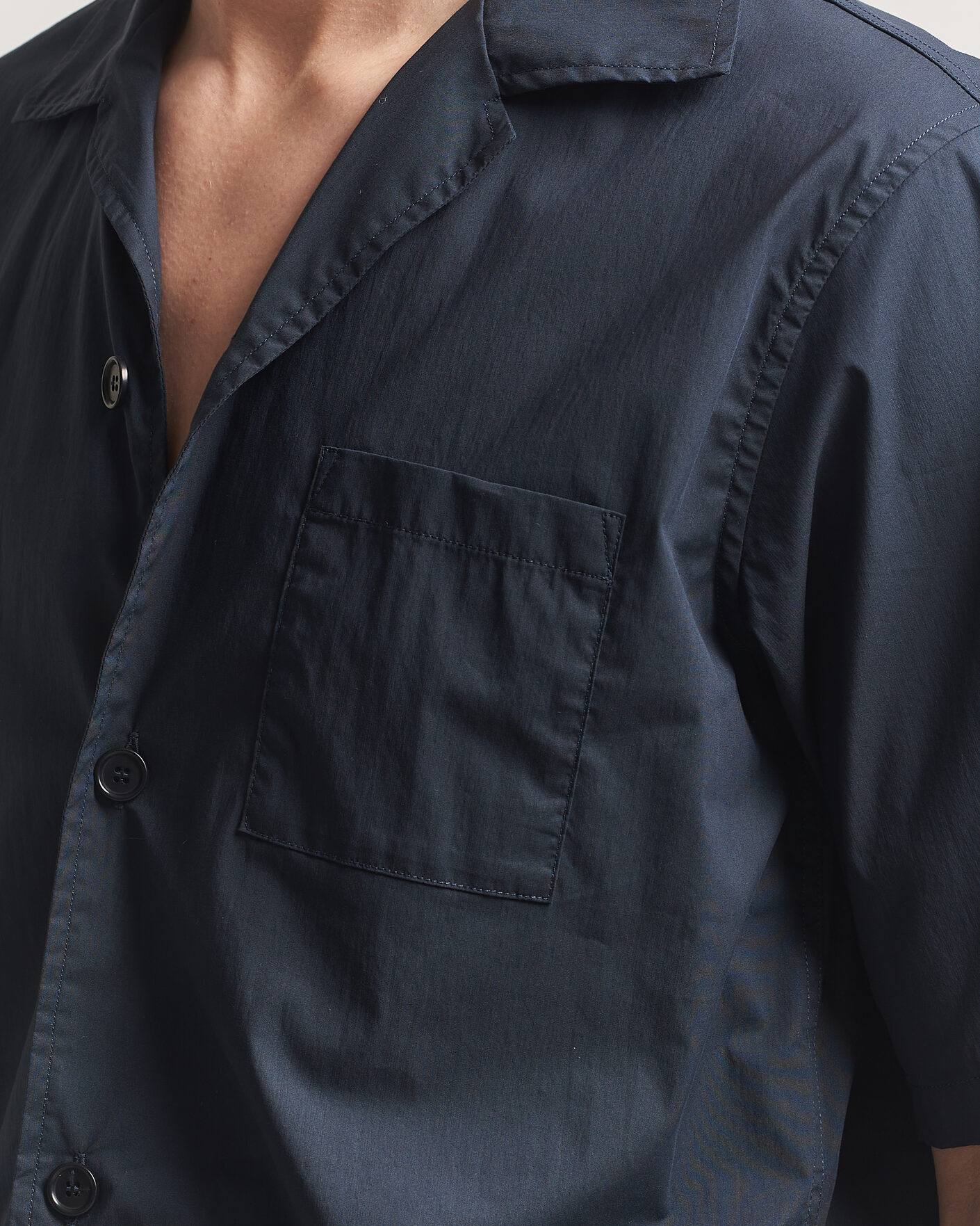 Heren | Overhemden | Aspesi | Ago Short Sleeve Shirt Navy