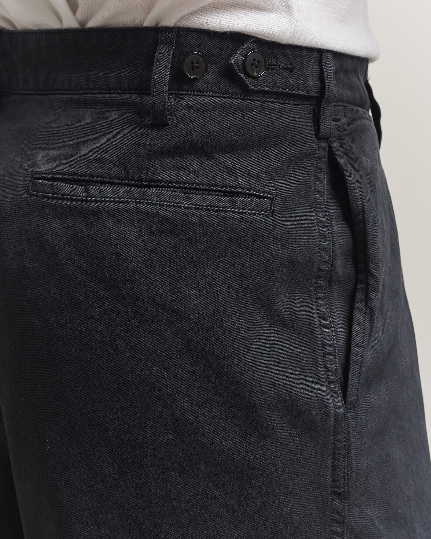 Heren | Broeken | Auralee | Garment Dyed Finx Chinos Black