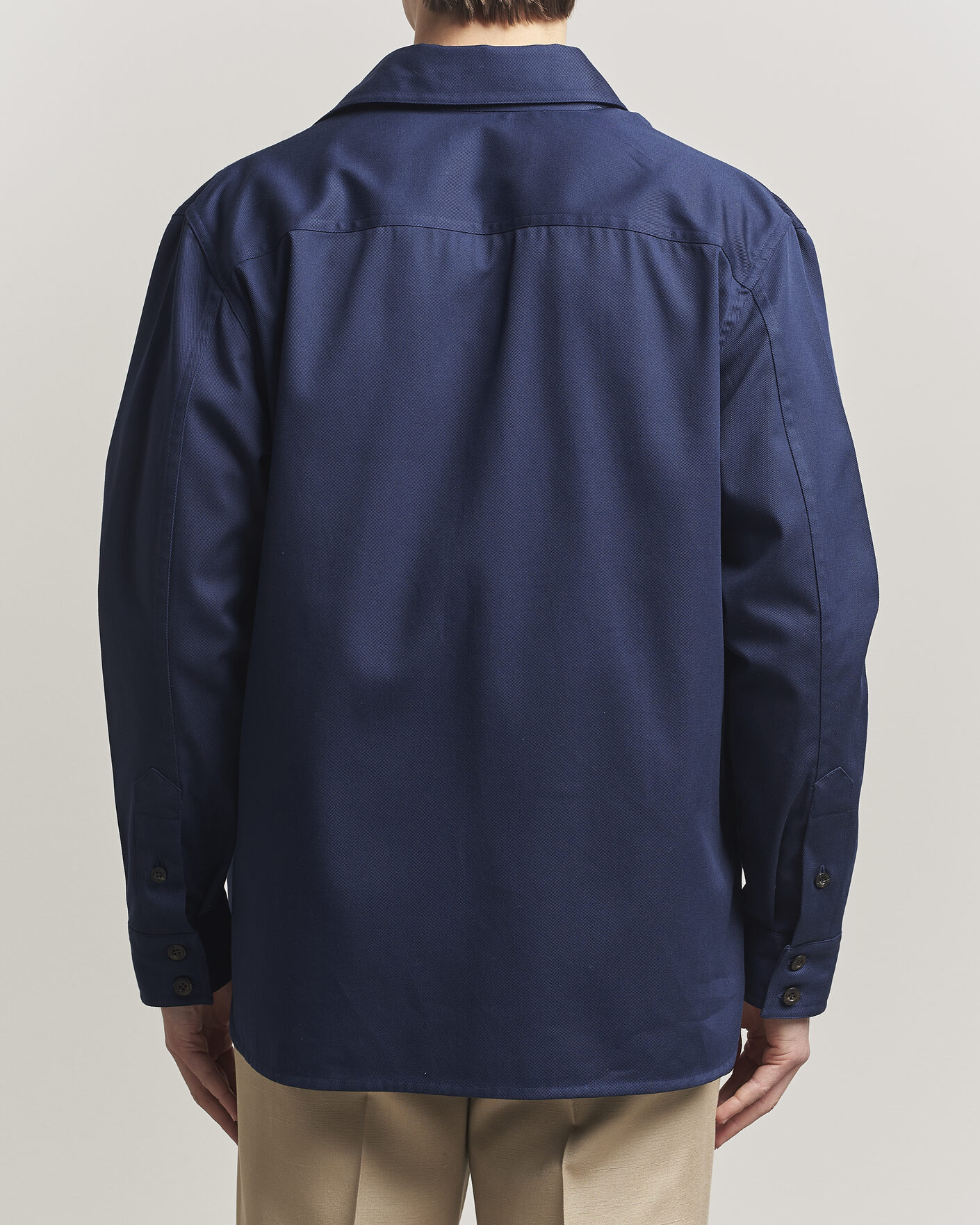 Heren | Overhemden | Caruso | Twill Cotton Overshirt Navy