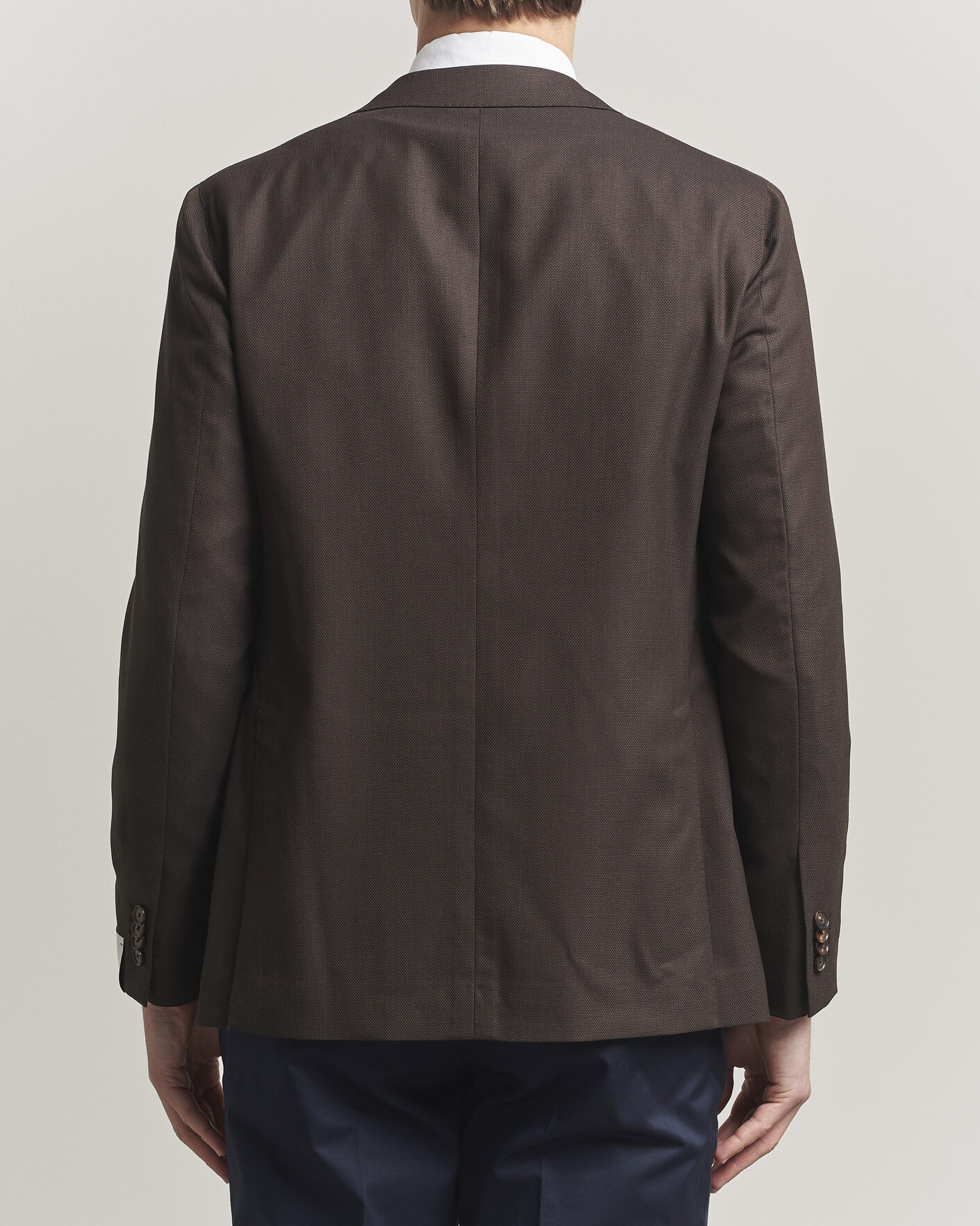 Heren | Blazers | Caruso | Aida Wool Hopsack Blazer Dark Brown