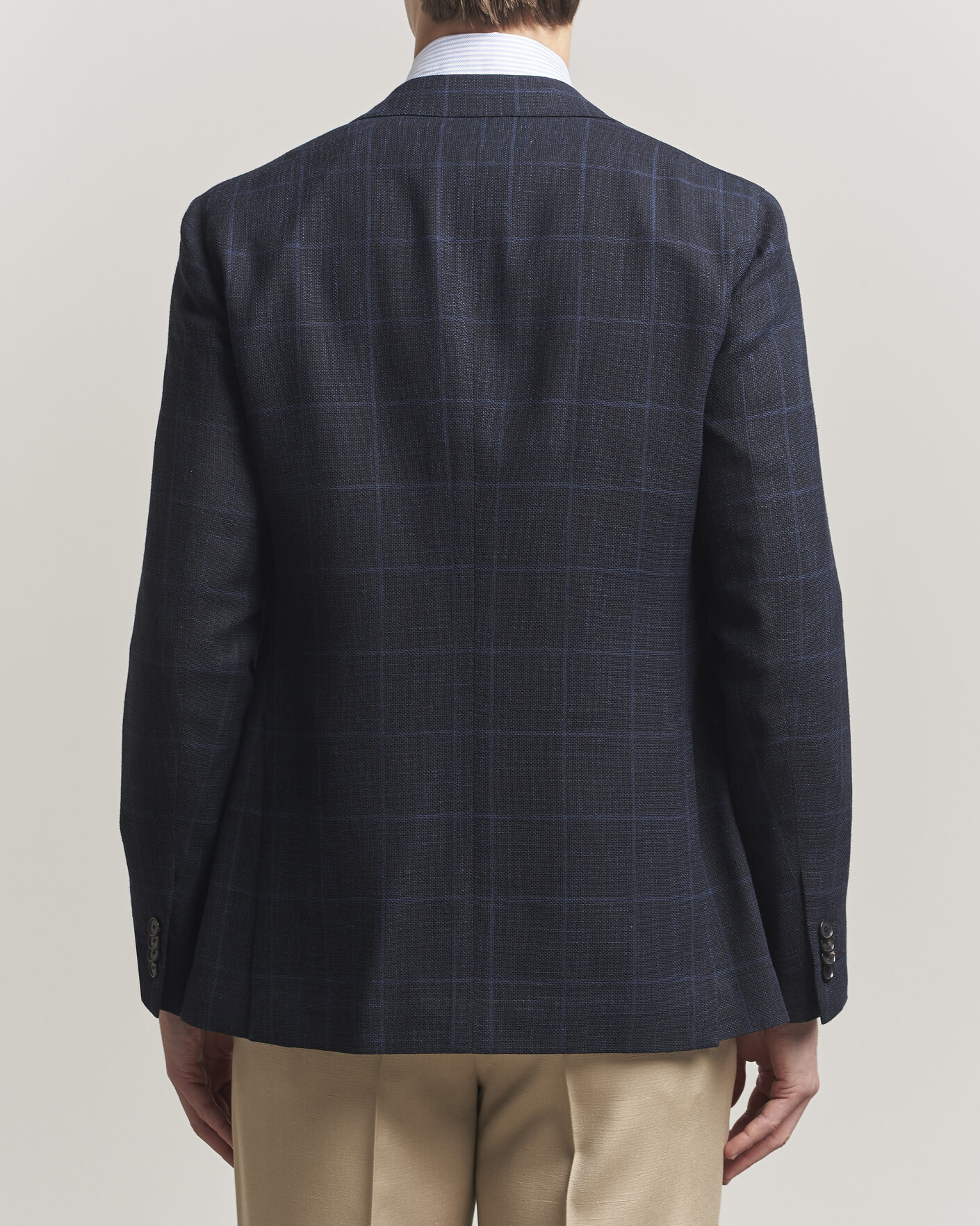 Heren | Blazers | Caruso | Aida Wool Hopsack Blazer Navy Check