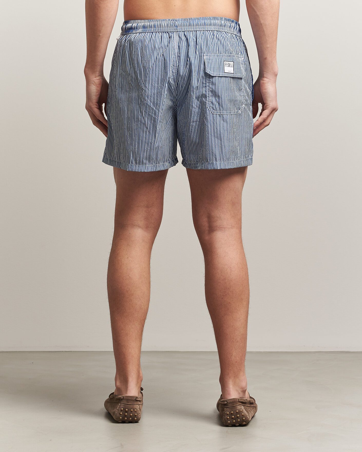 Heren | Zwembroek | Fedeli | Madeira Swim Trunk Blue Stripes