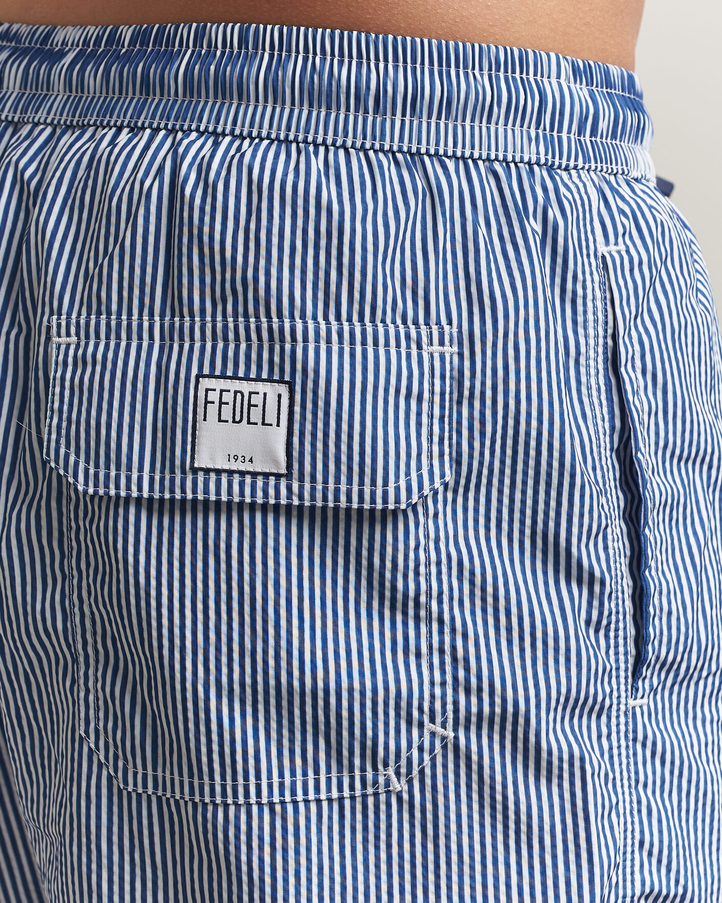 Heren | Zwembroek | Fedeli | Madeira Swim Trunk Blue Stripes