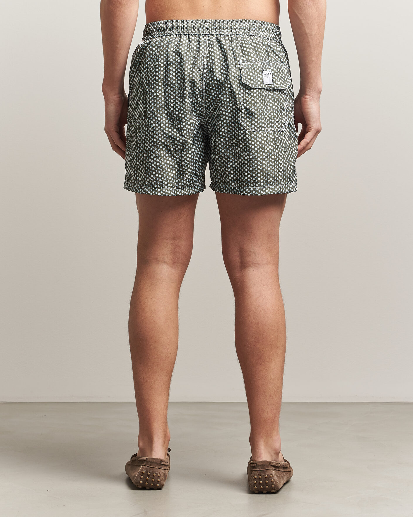 Heren | Zwembroek | Fedeli | Madeira Swim Trunk Green Flowers