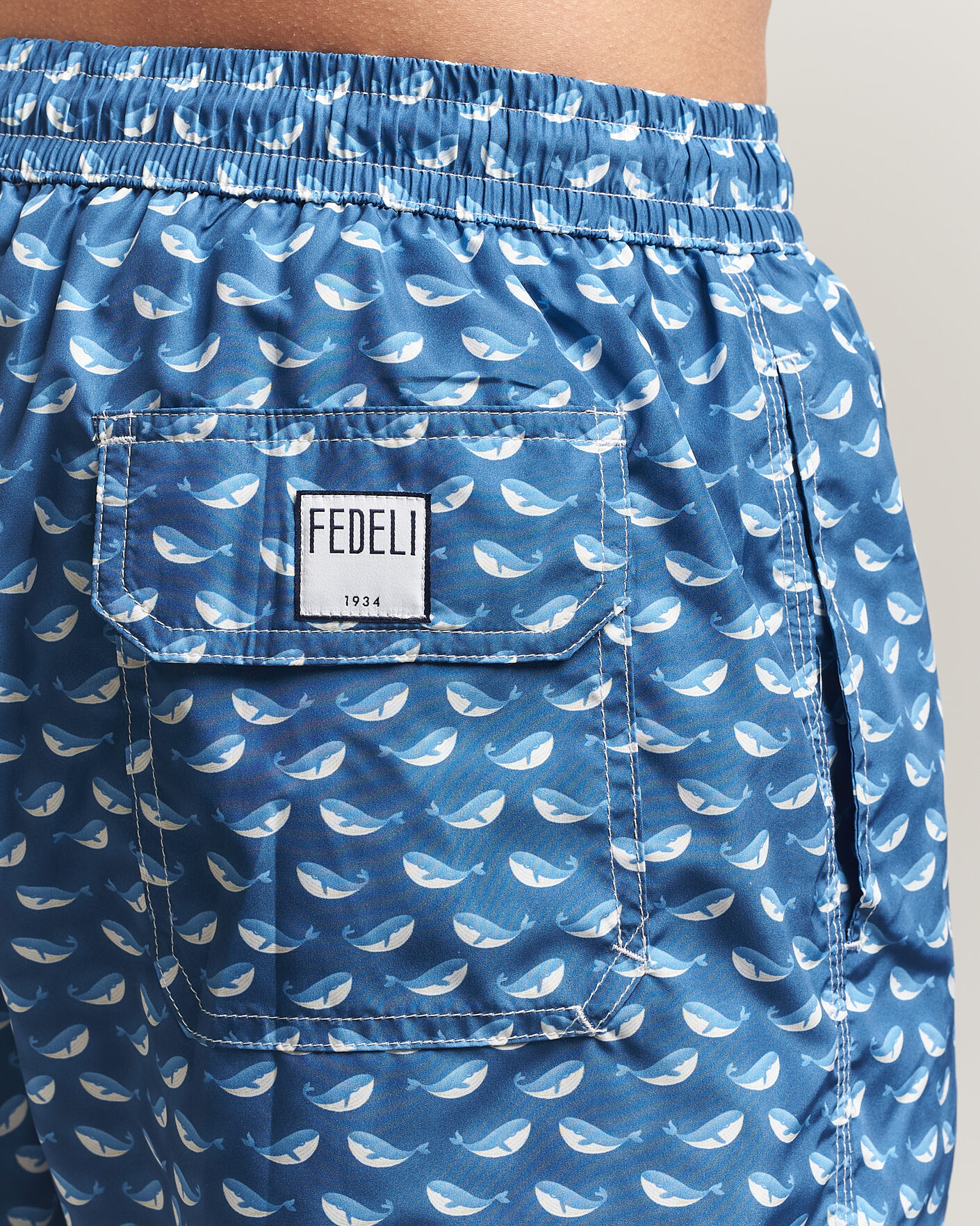 Heren | Zwembroek | Fedeli | Madeira Swim Trunk Blue Whales
