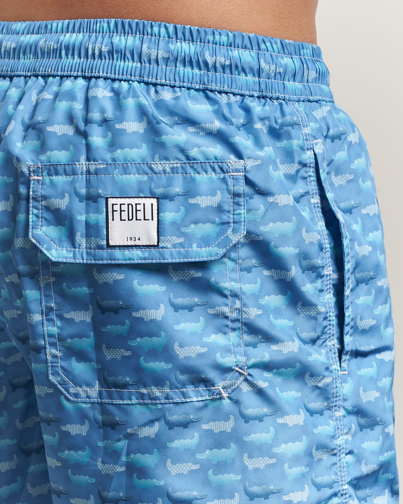 Heren | Zwembroek | Fedeli | Madeira Swim Trunk Blue Crocs