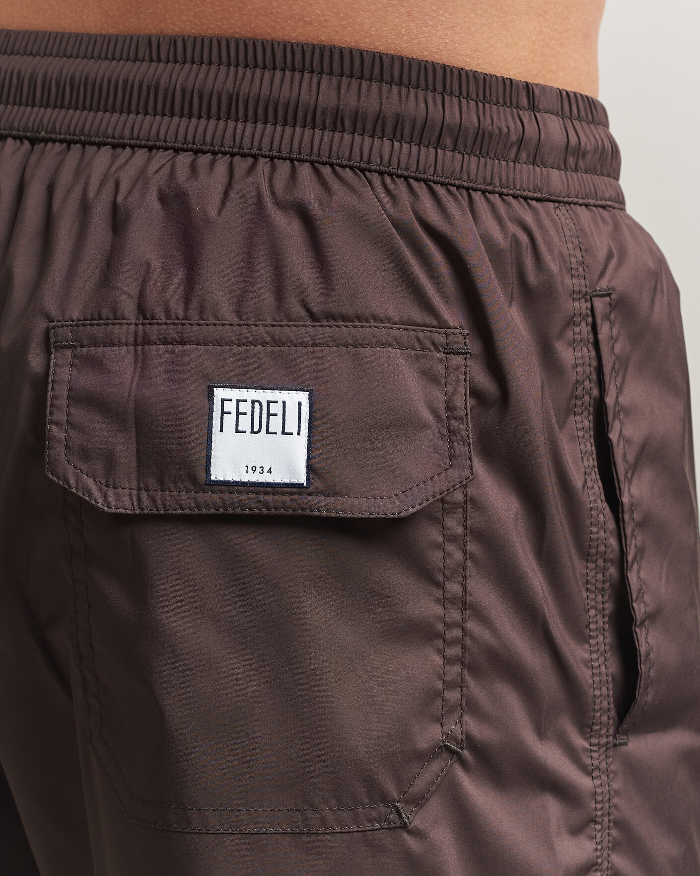 Heren | Zwembroek | Fedeli | Madeira Swim Trunk Chocolate