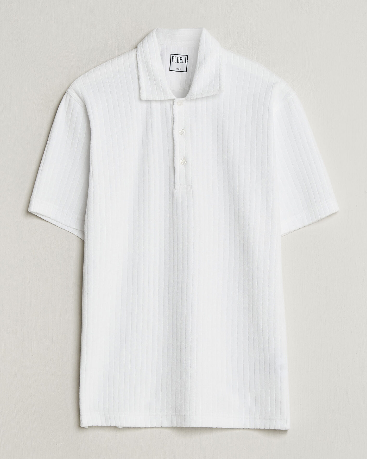 Heren | Polo's | Fedeli | Rib Terry Polo White