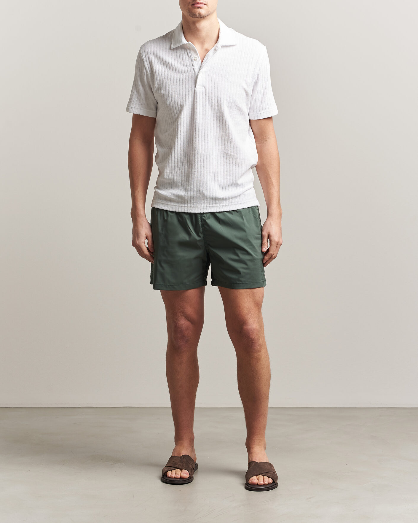 Heren | Polo's | Fedeli | Rib Terry Polo White