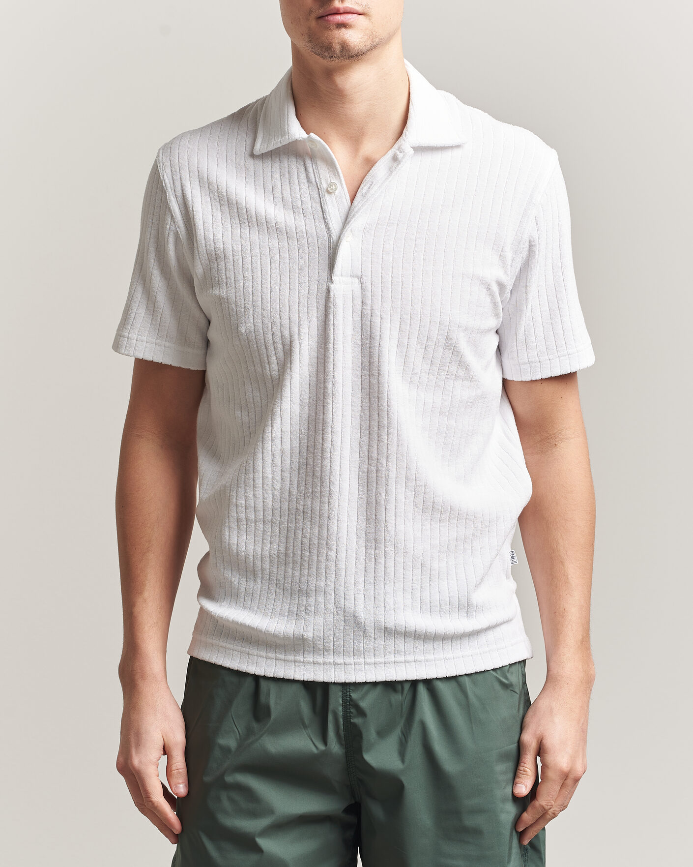 Heren | Polo's | Fedeli | Rib Terry Polo White