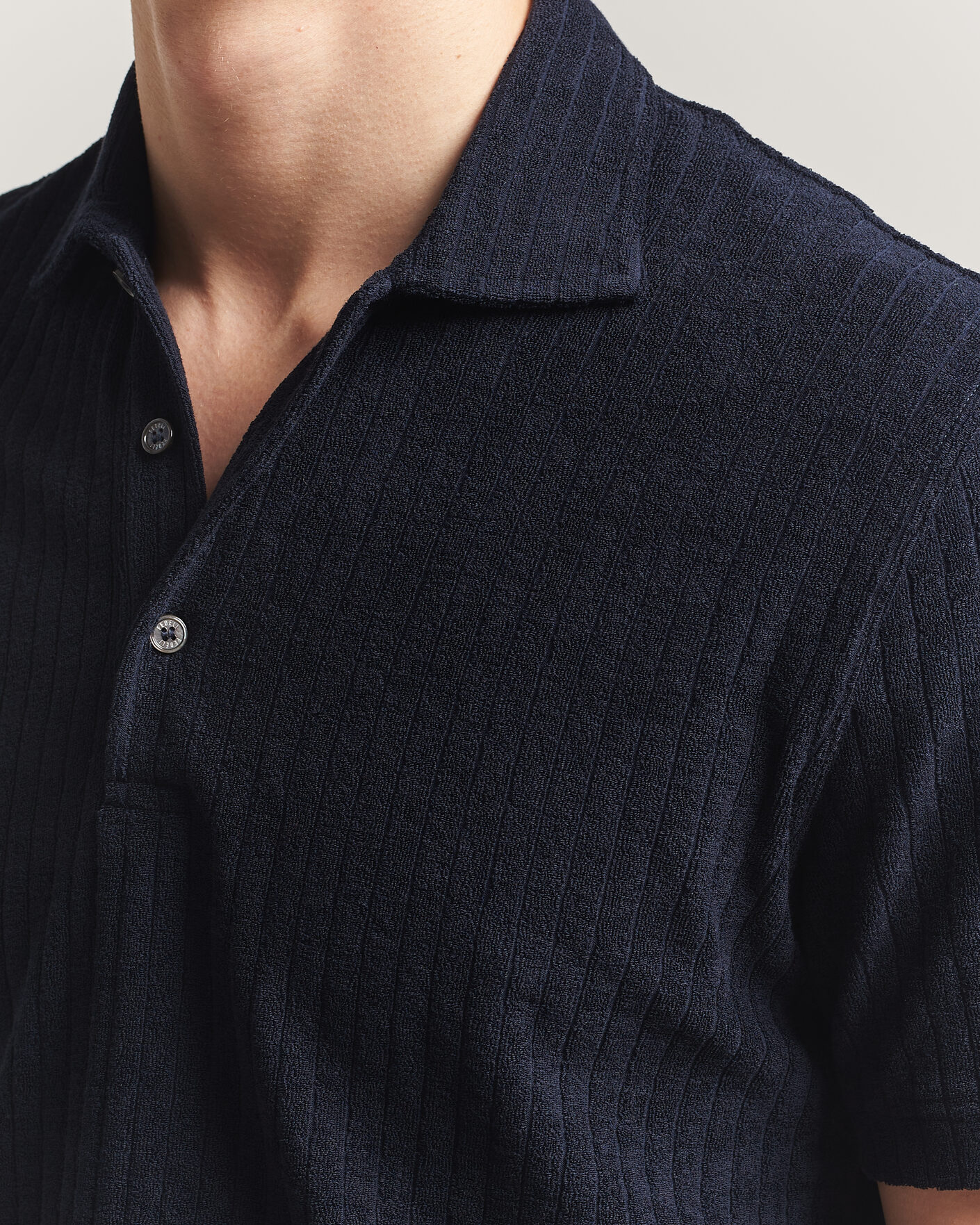 Heren | Polo's | Fedeli | Rib Terry Polo Navy