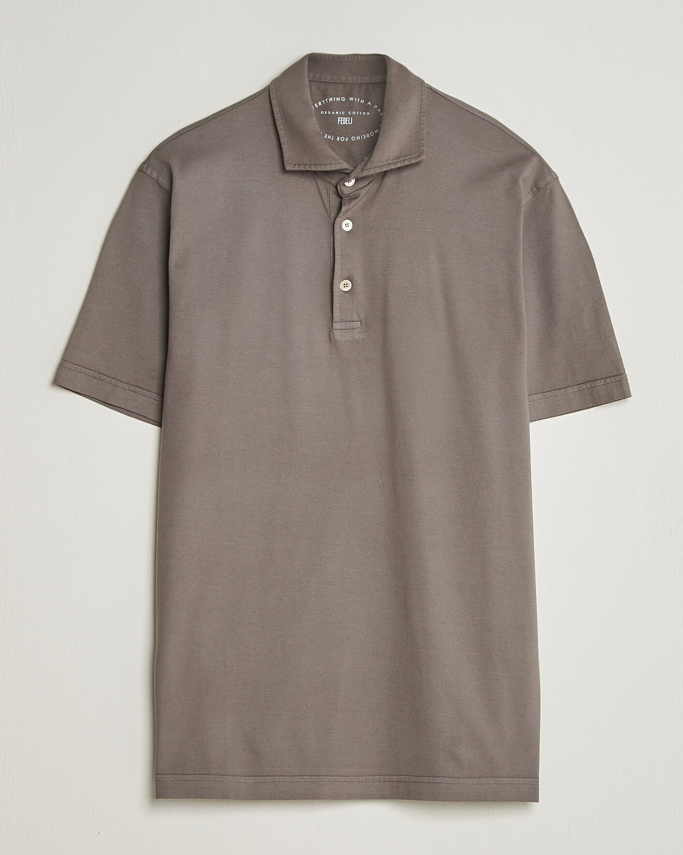 Heren | Polo's | Fedeli | Zero Organic Cotton Polo Taupe