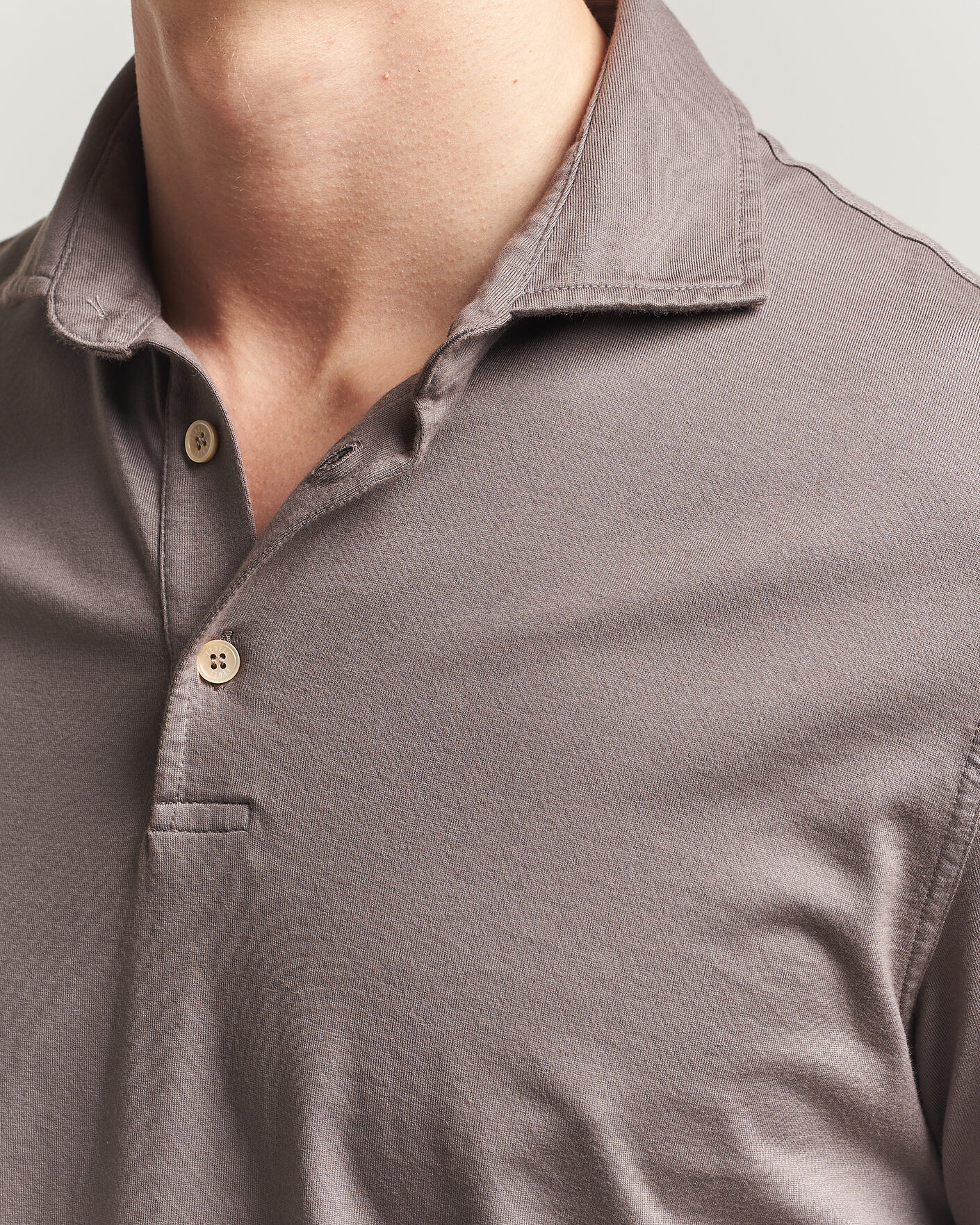Heren | Polo's | Fedeli | Zero Organic Cotton Polo Taupe
