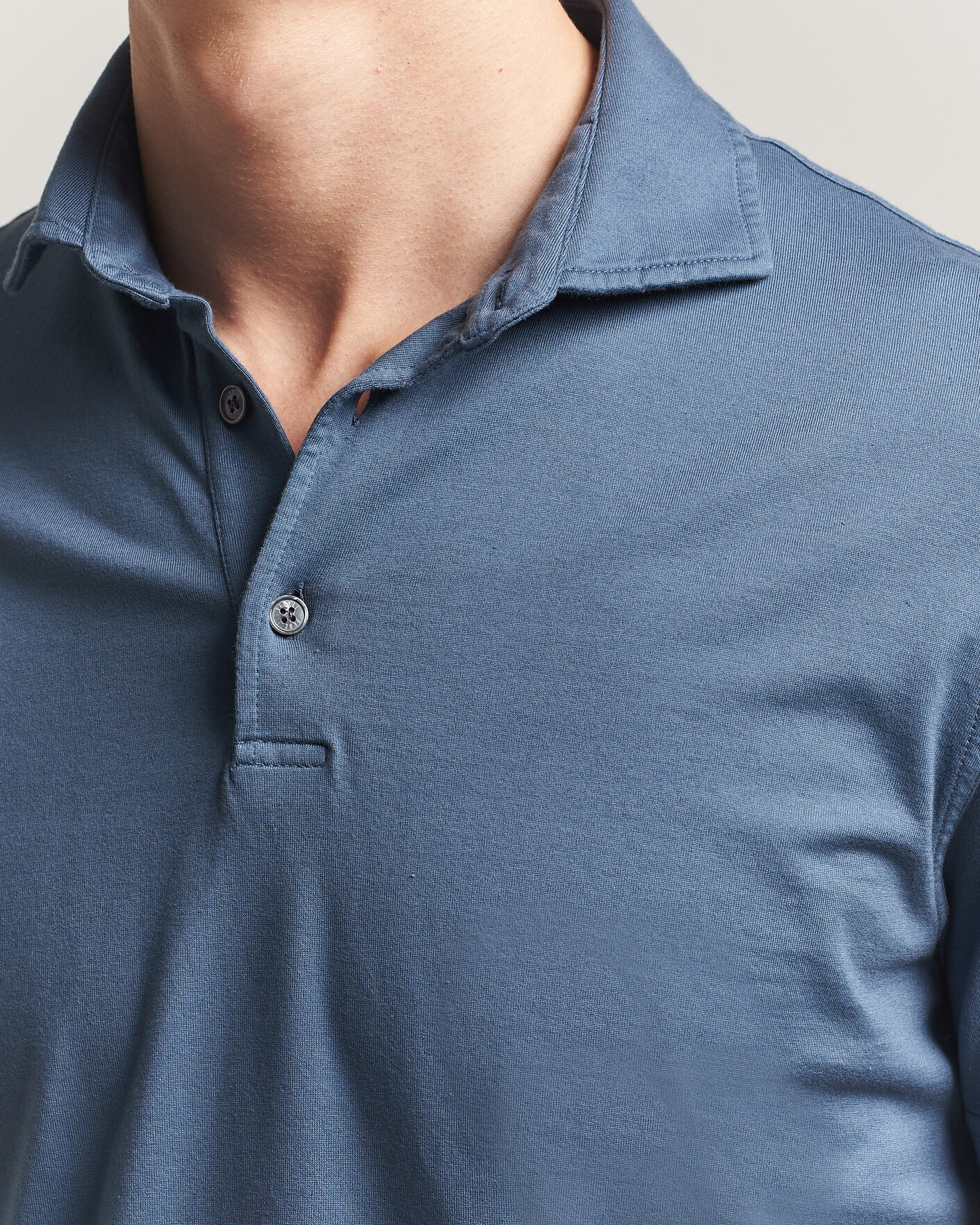 Heren | Polo's | Fedeli | Zero Organic Cotton Polo Steel Blue