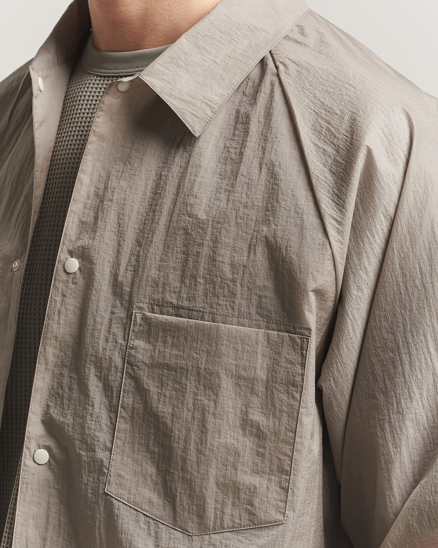 Heren | Overhemden | Goldwin | Nylon Wind Shirt Arid Beige