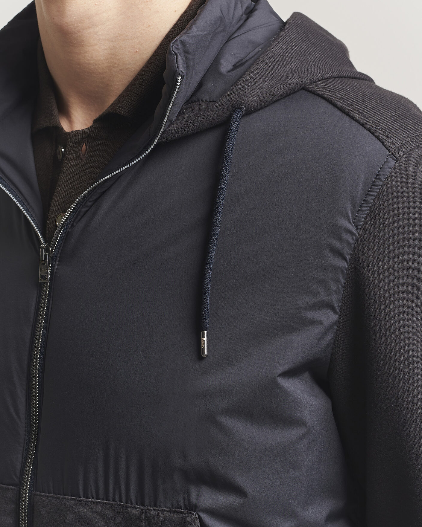 Heren | Jassen | Herno | Hooded Hybrid Jacket Navy