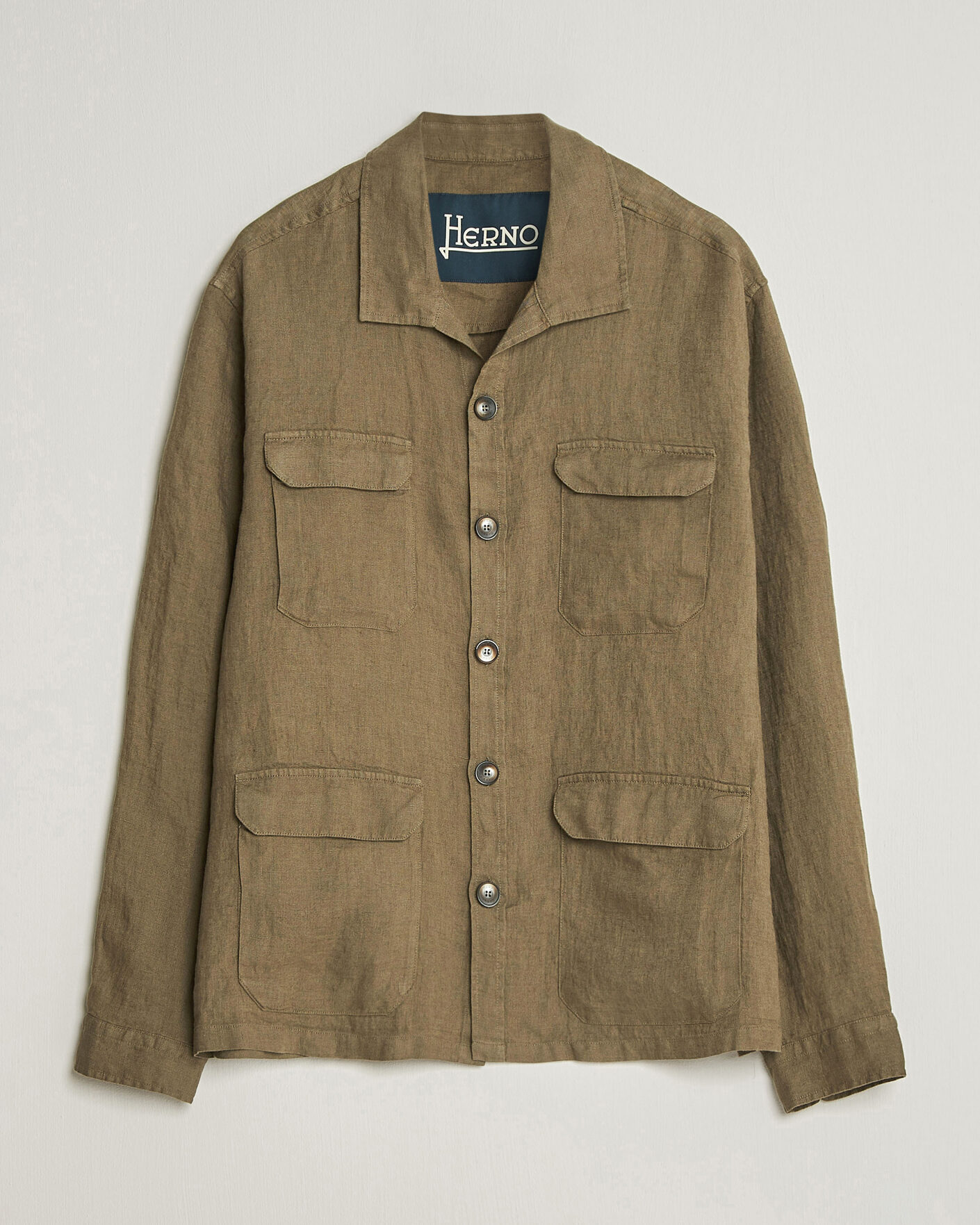 Heren | Jassen | Herno | Linen Safari Jacket Military