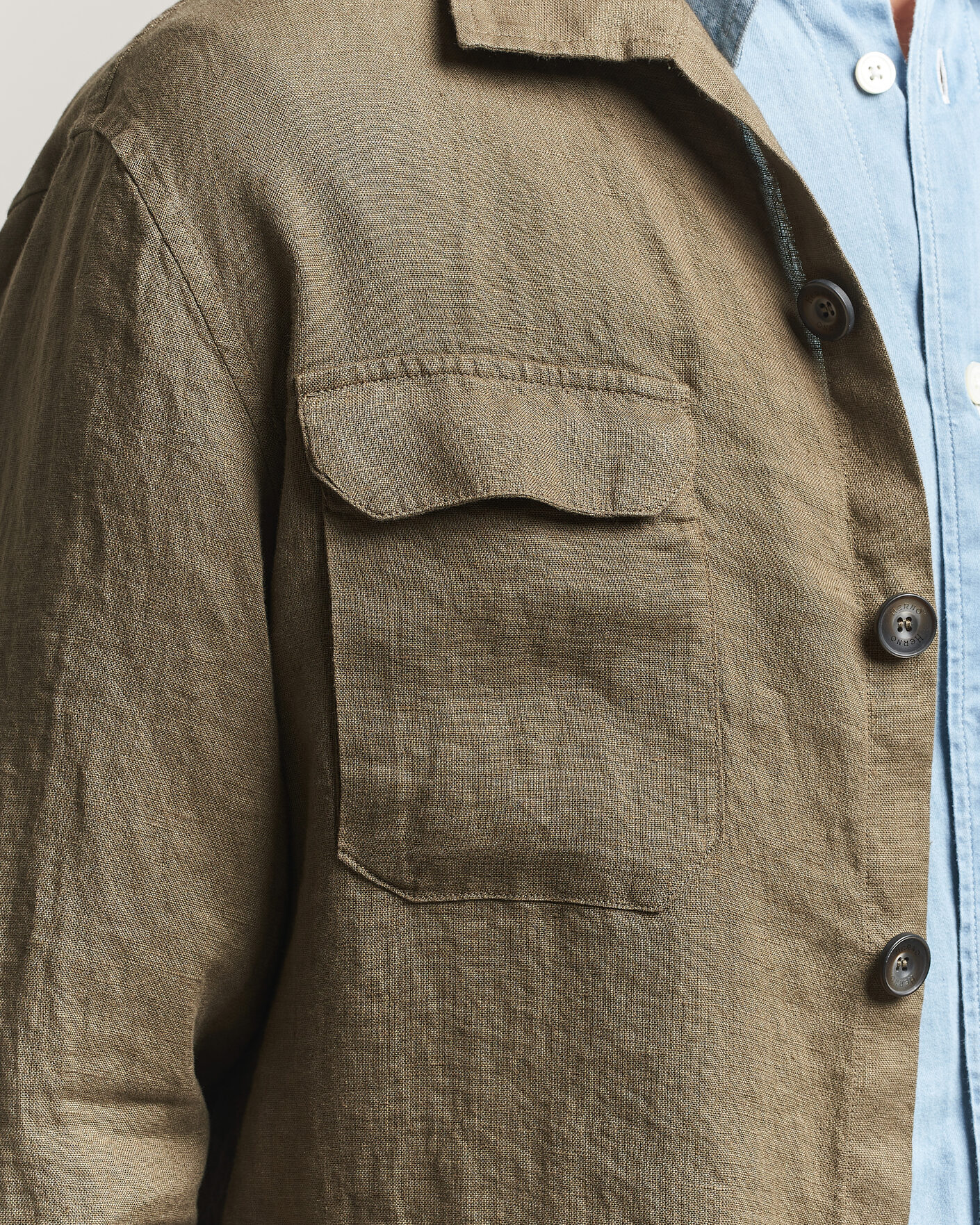Heren | Jassen | Herno | Linen Safari Jacket Military