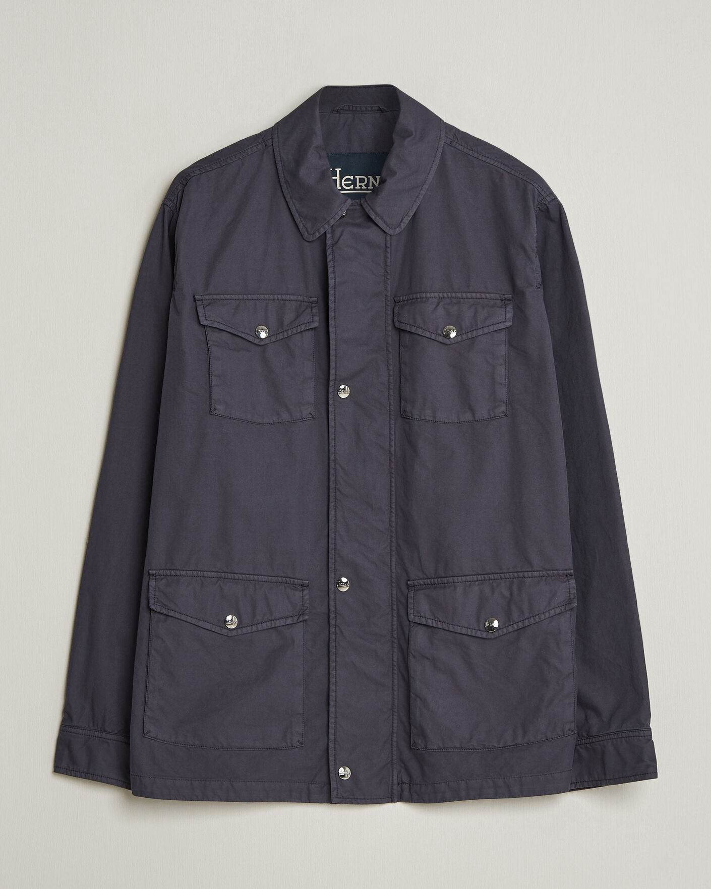 Heren | Jassen | Herno | Washed Cotton Field Jacket Navy