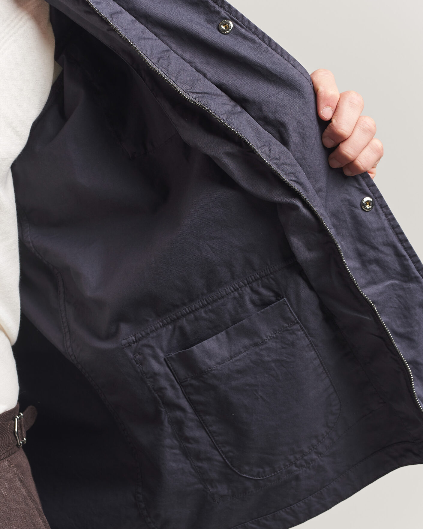 Heren | Jassen | Herno | Washed Cotton Field Jacket Navy