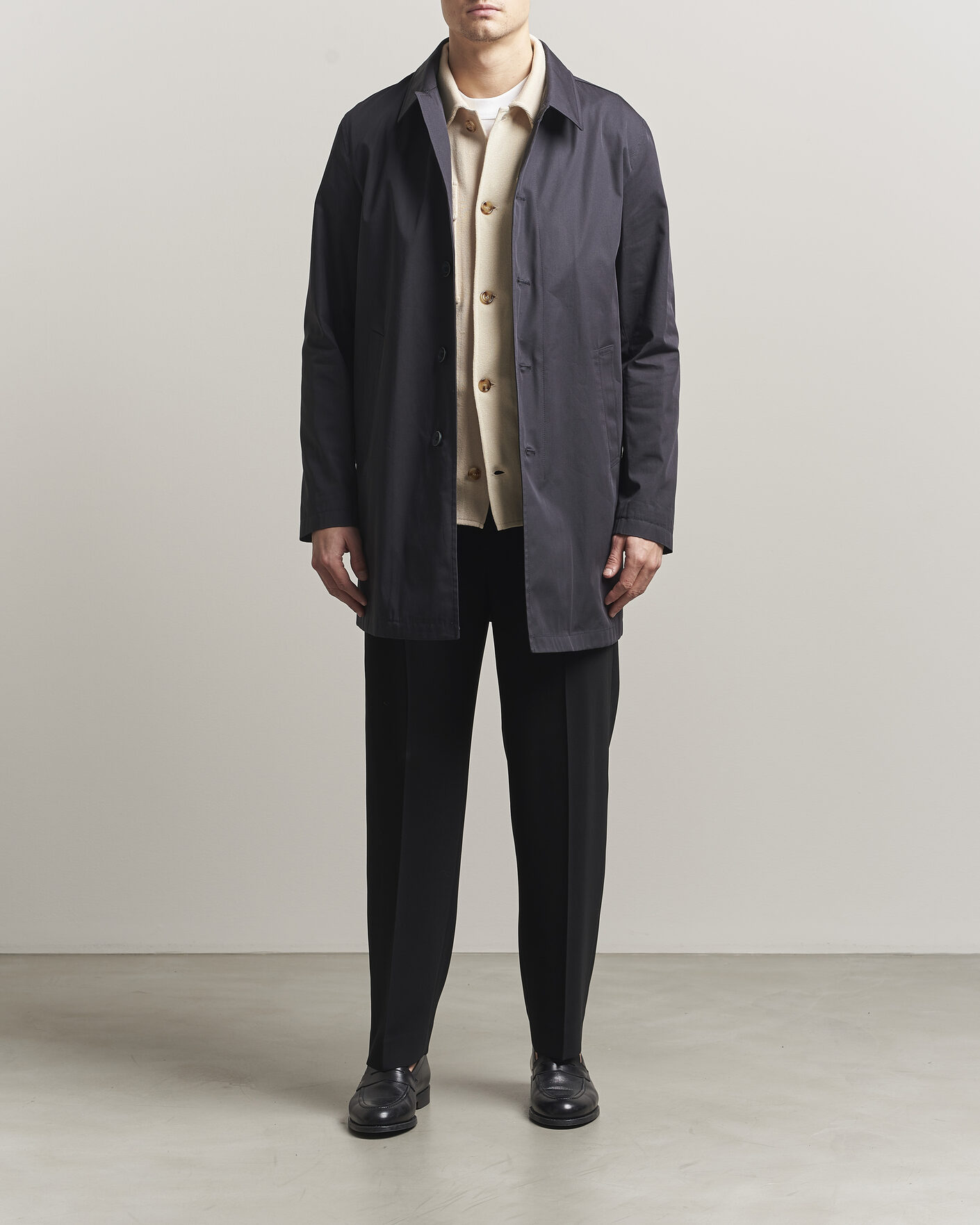 Heren | Jassen | Herno | Cotton Car Coat Navy