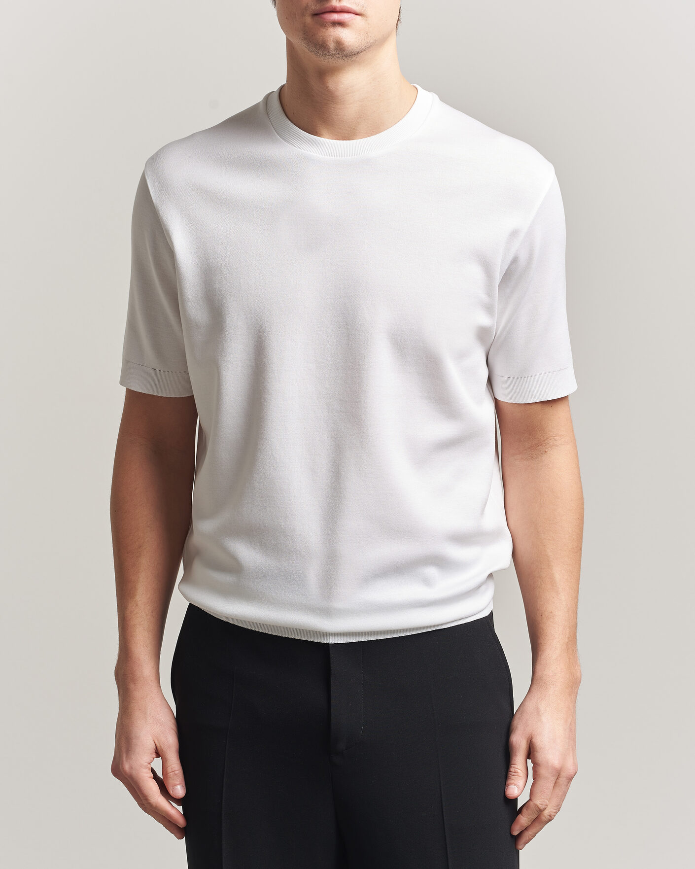 Heren | T-shirts | Herno | Micro Piquet T-Shirt White