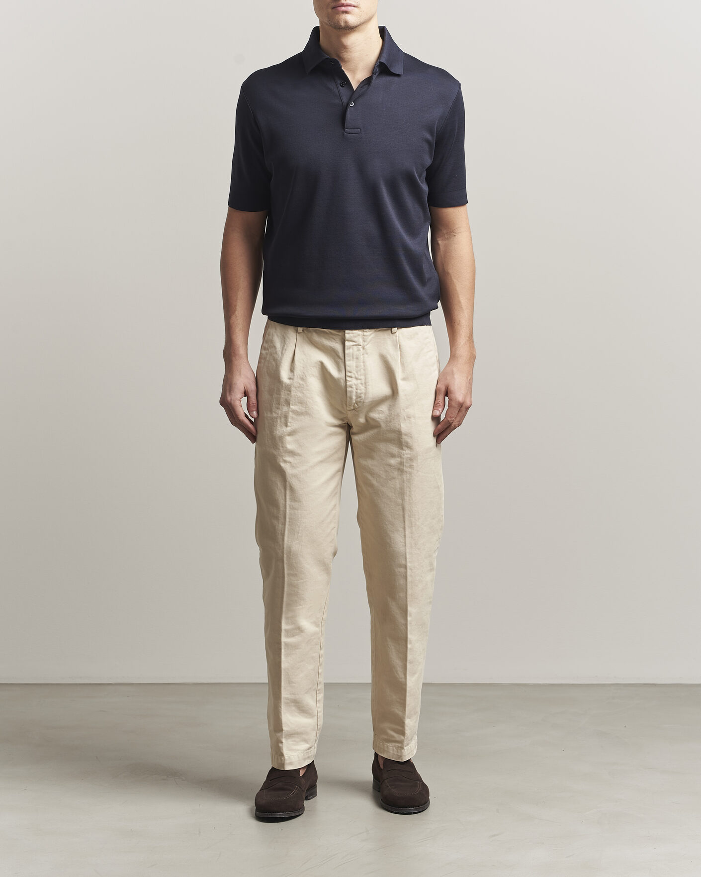 Heren | Polo's | Herno | Micro Piquet Polo Navy