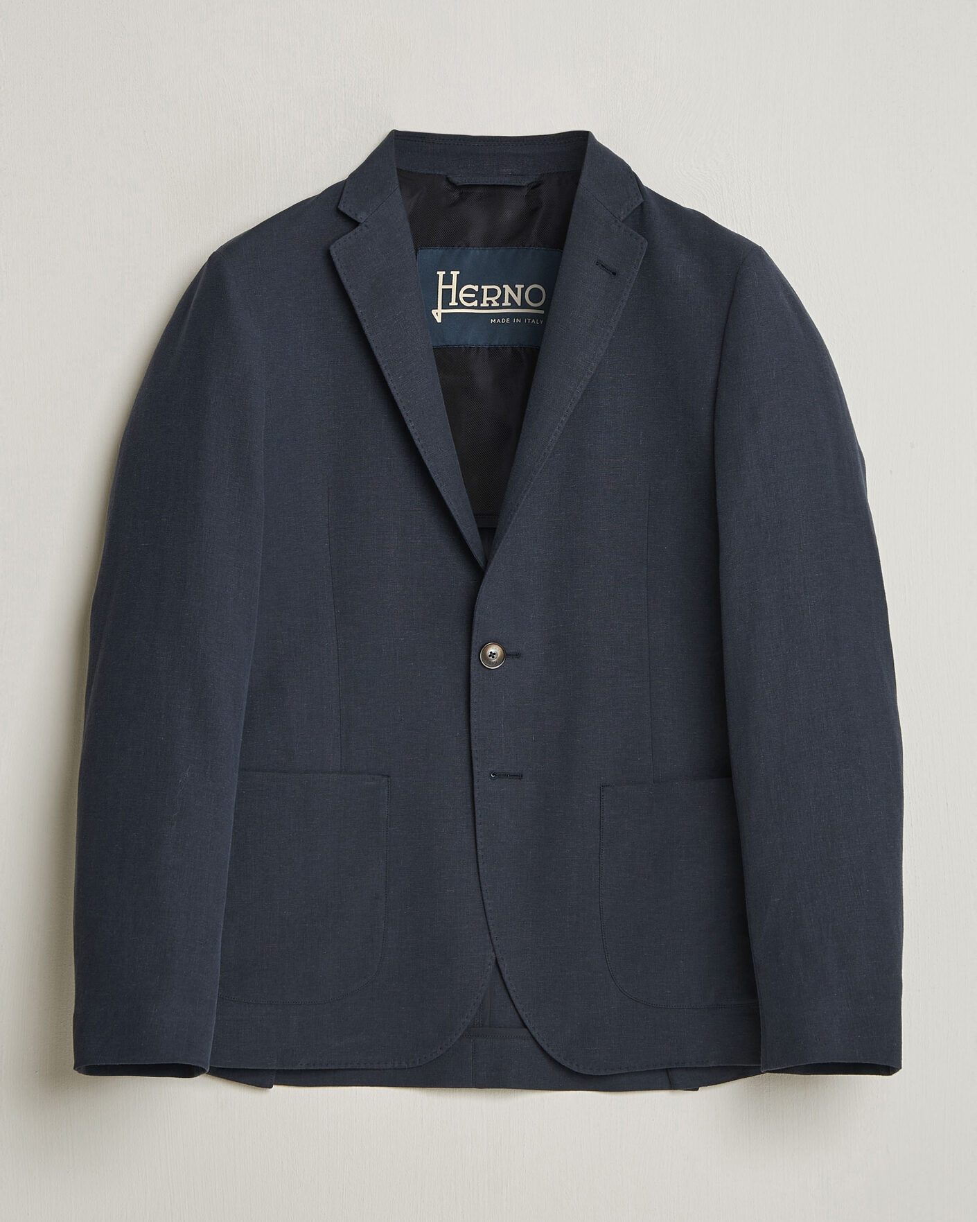 Heren | Blazers | Herno | Cotton/Linen Blazer Navy