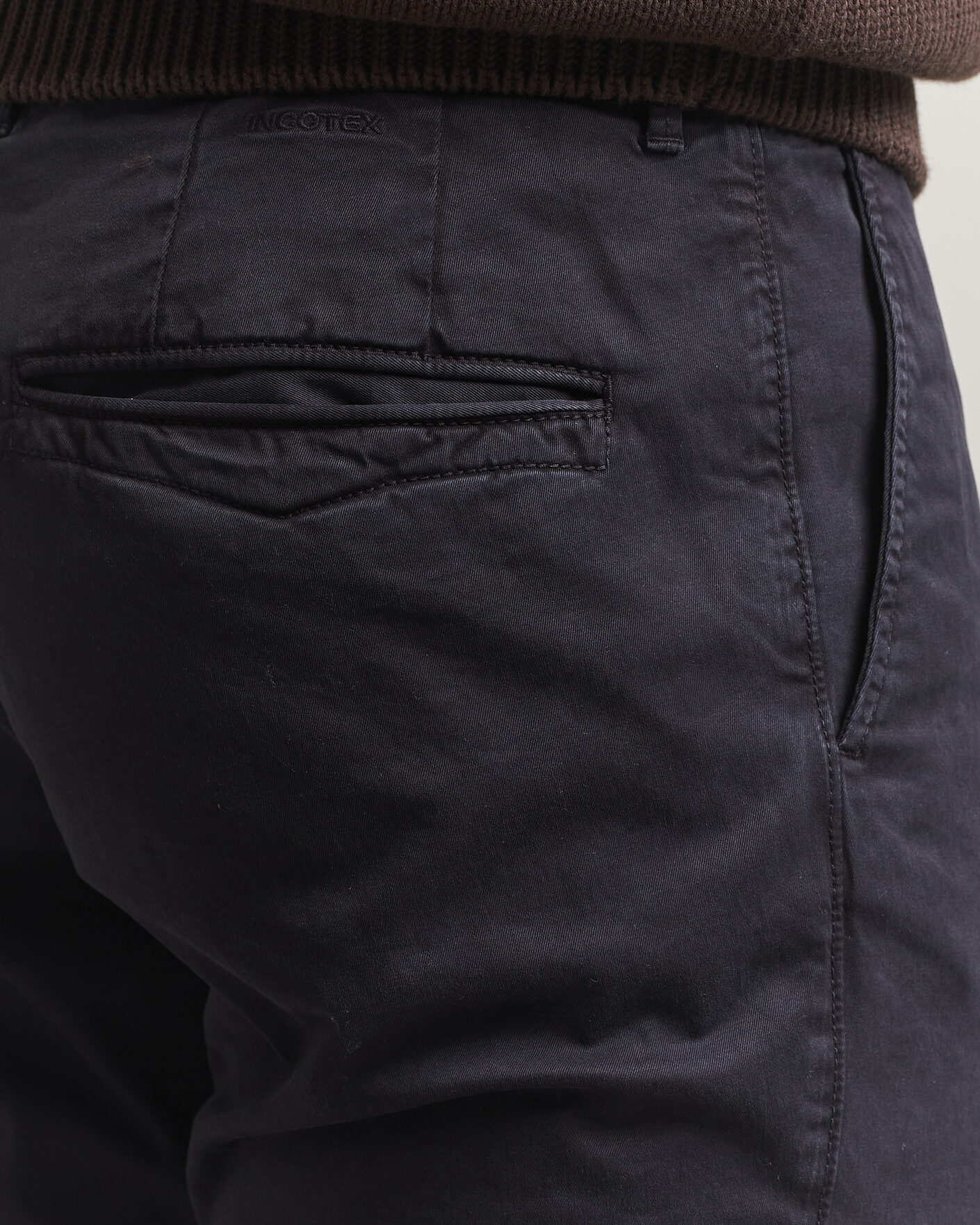 Heren | Broeken | Incotex | Slim Fit Garment Dyed Slacks Navy