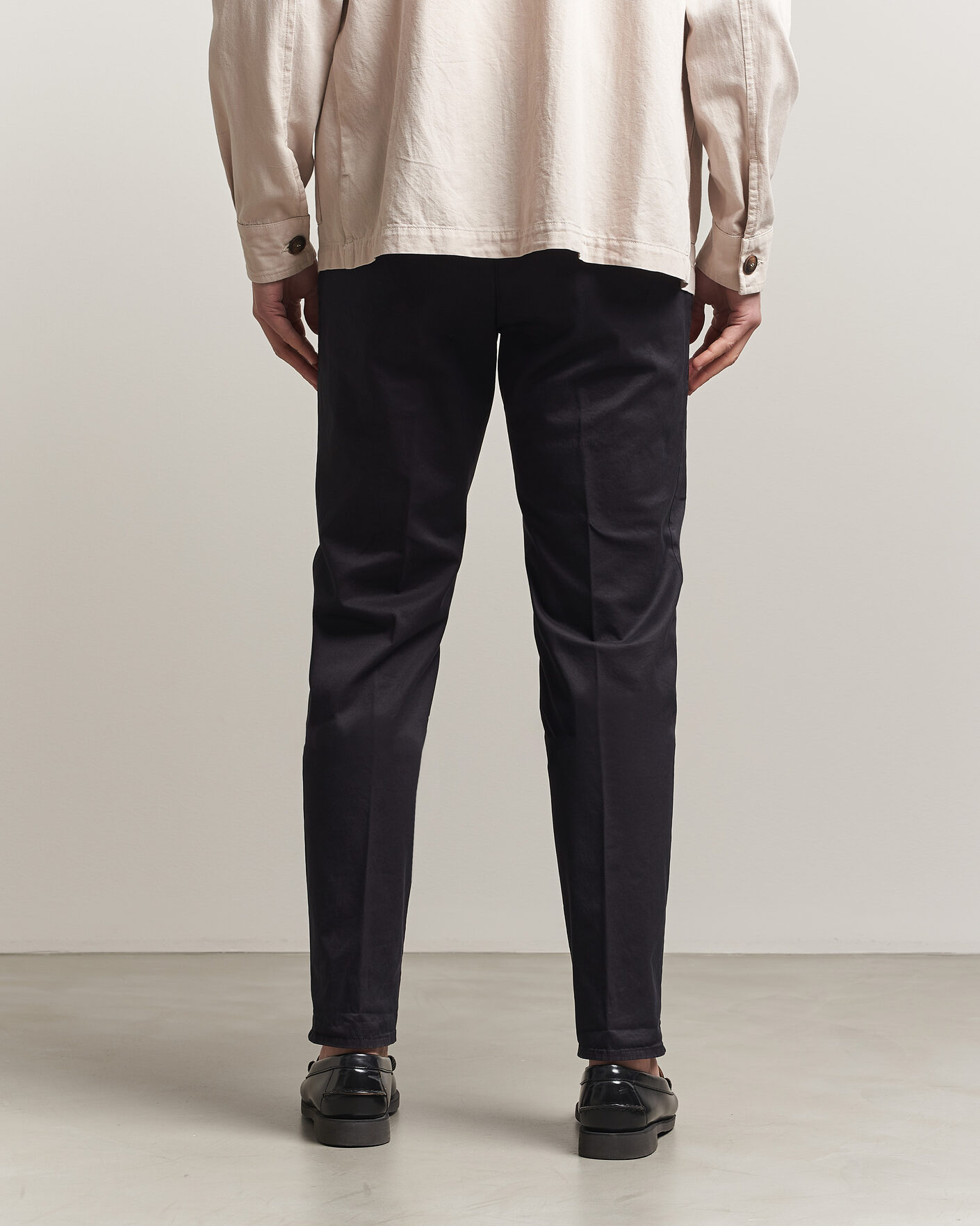 Heren | Broeken | Incotex | Regular Fit Garment Dyed Slacks Navy