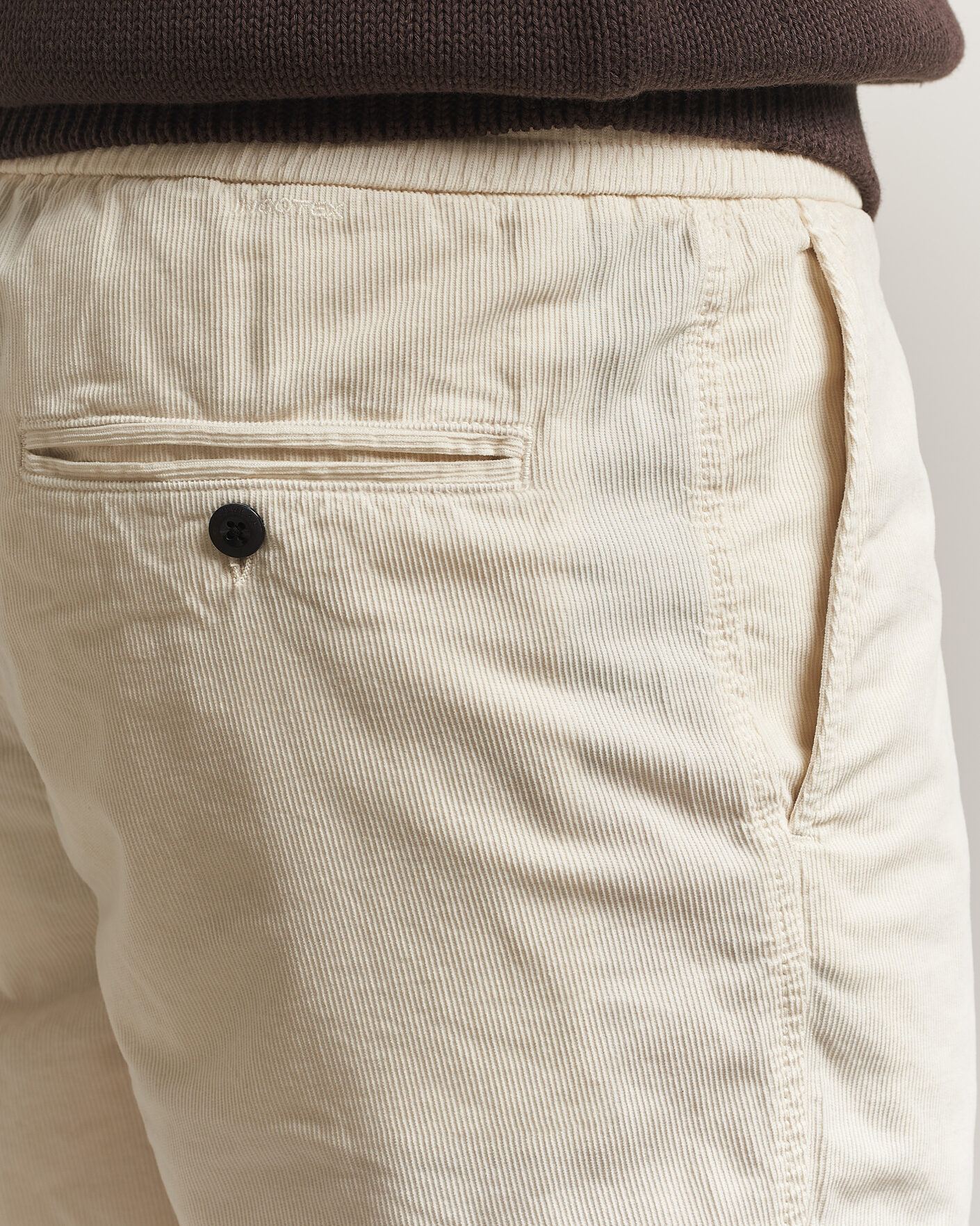 Heren | Korte broek | Incotex | Baby Corduroy Drawstring Shorts Off White