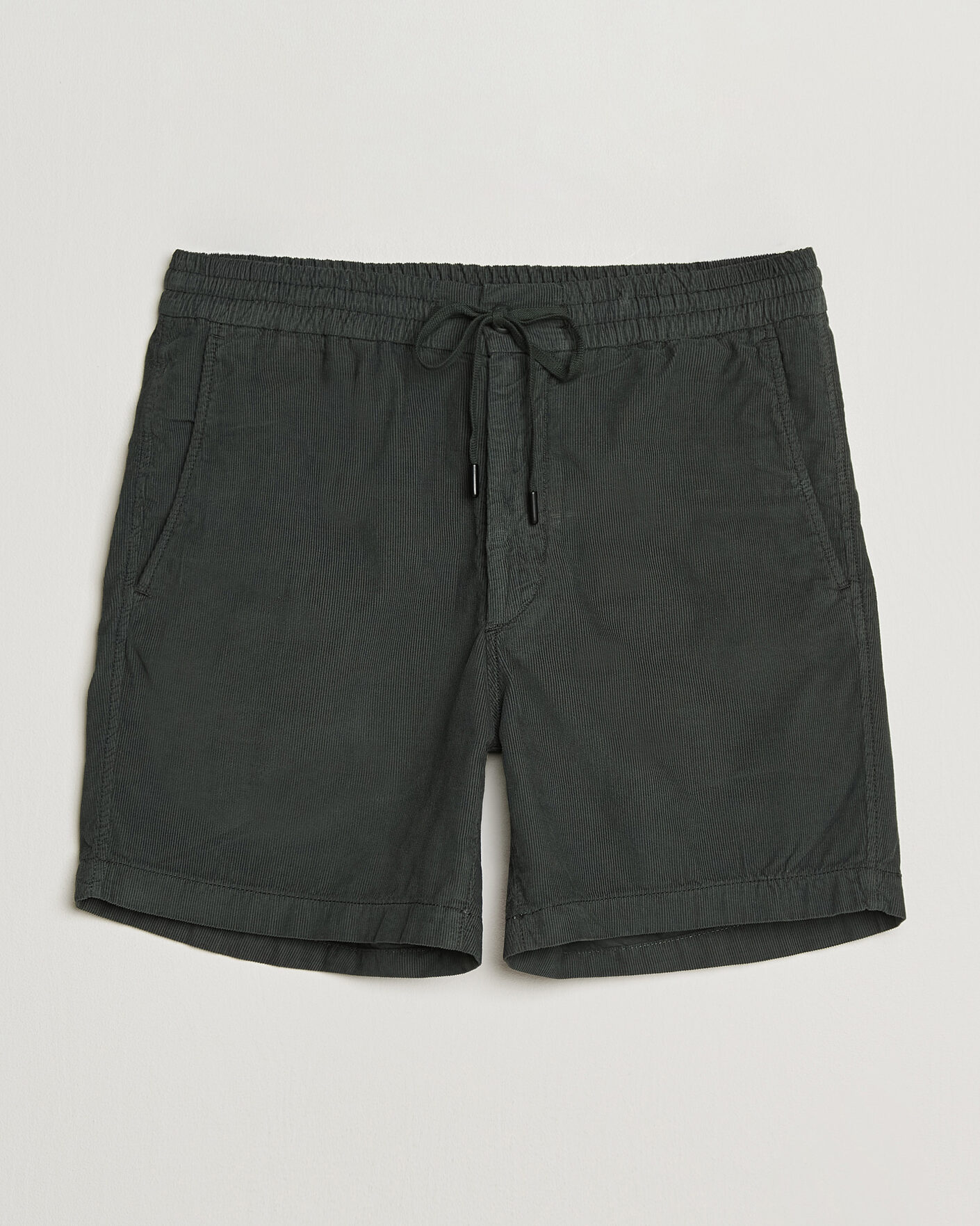 Heren | Korte broek | Incotex | Baby Corduroy Drawstring Shorts Dark Green