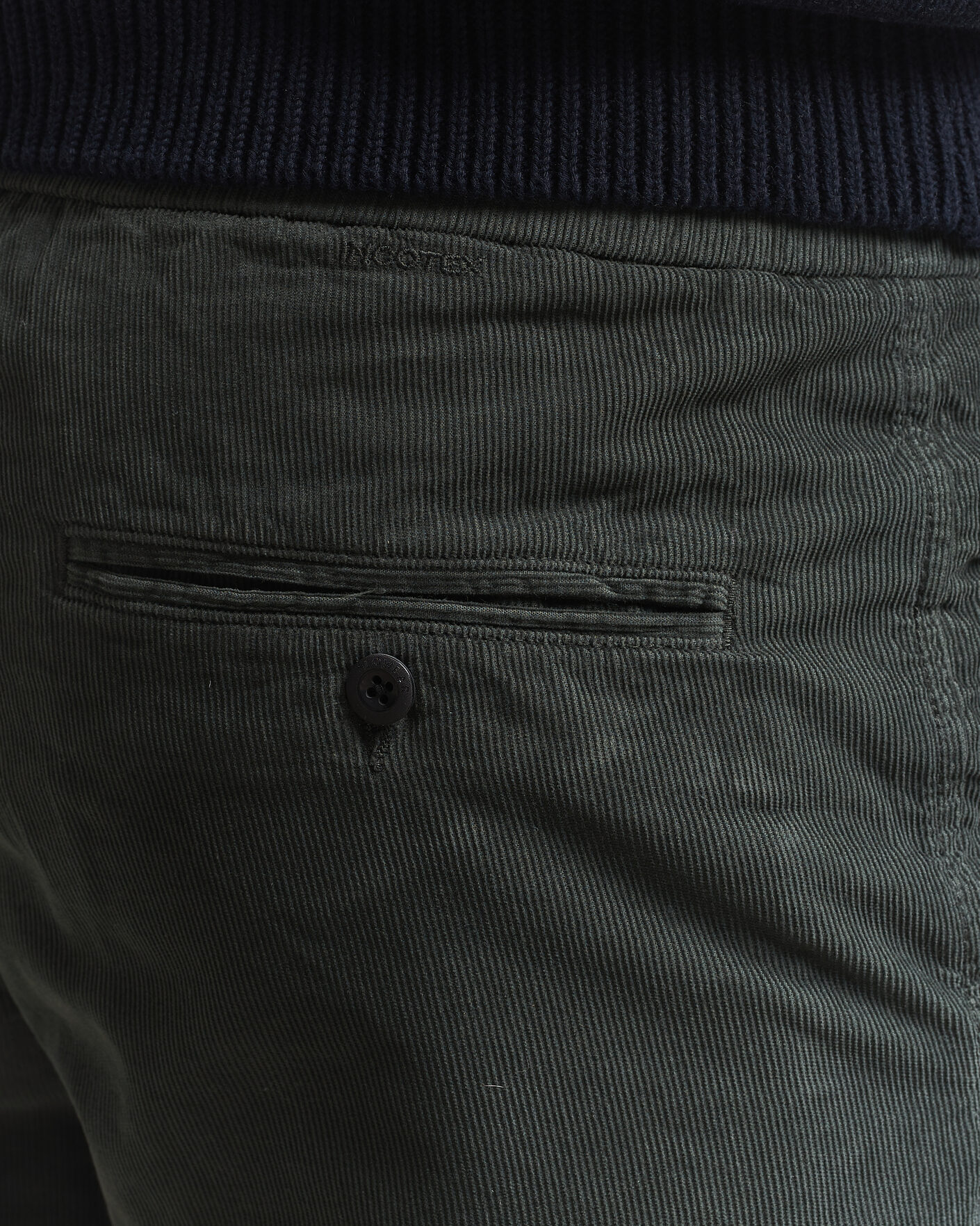 Heren | Korte broek | Incotex | Baby Corduroy Drawstring Shorts Dark Green
