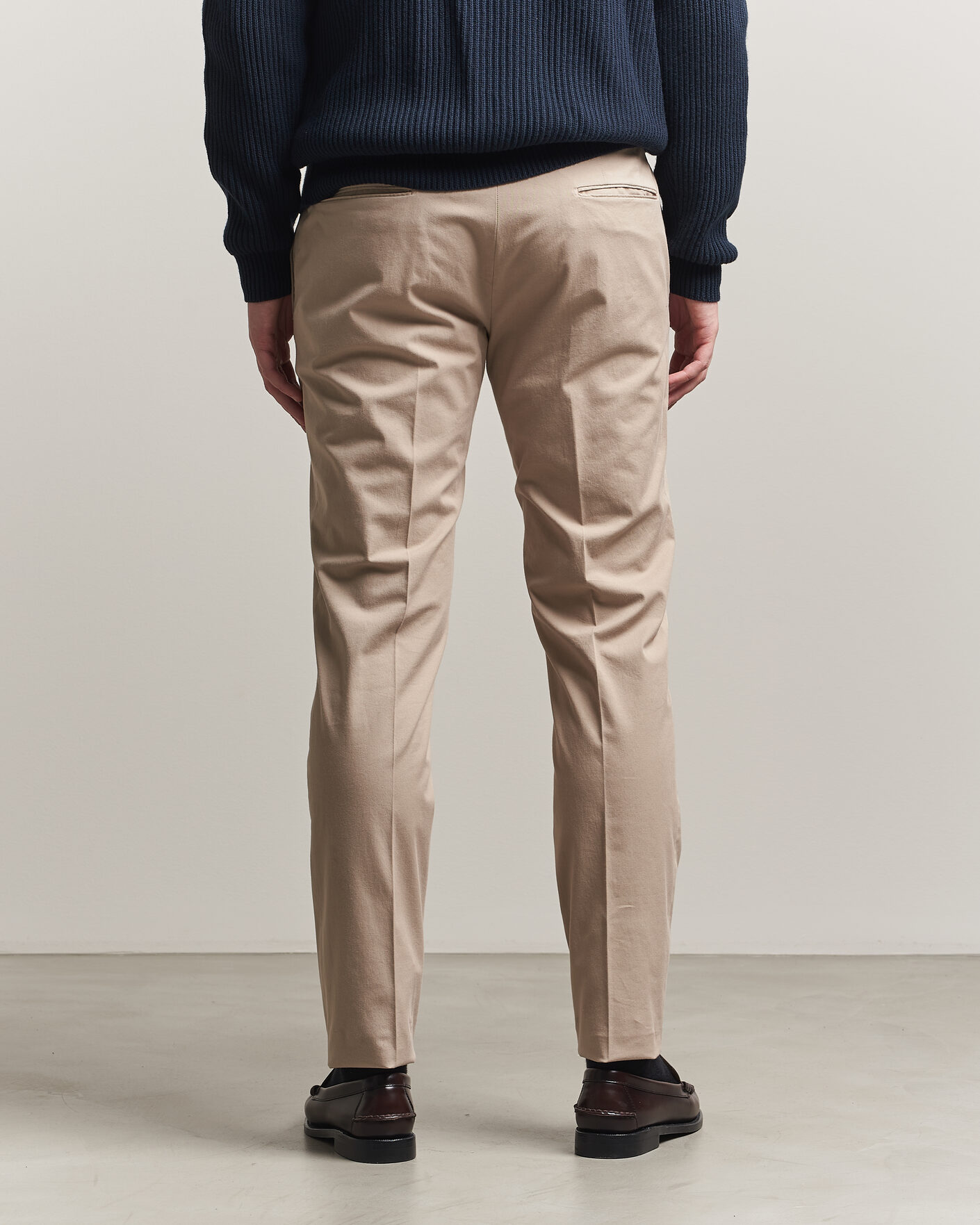 Heren | Broeken | Incotex | Slim Fit Comfort Chinos Sand