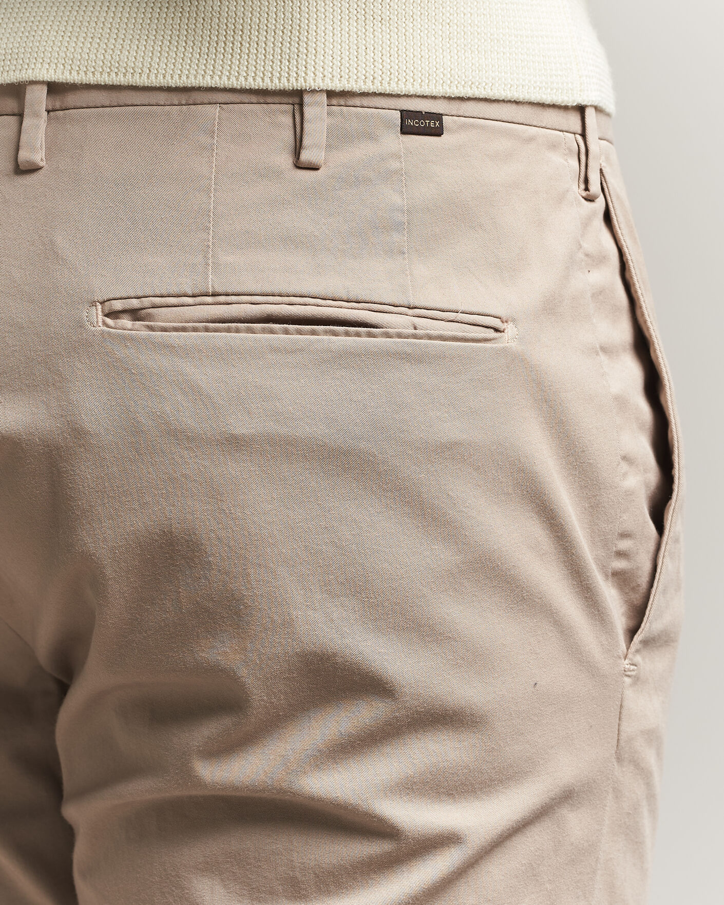 Heren | Broeken | Incotex | Slim Fit Comfort Chinos Sand