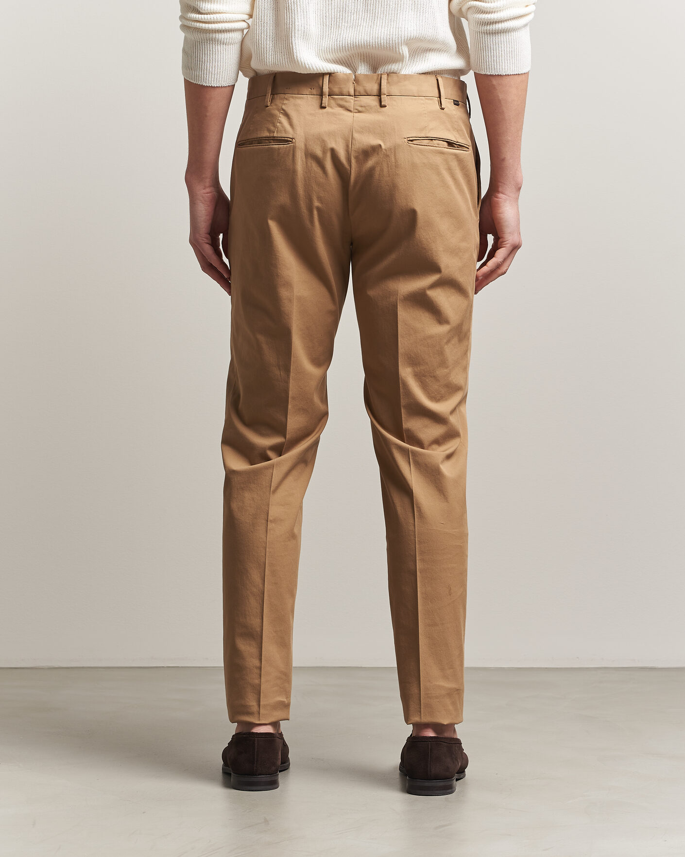 Heren | Broeken | Incotex | Slim Fit Comfort Chinos Khaki