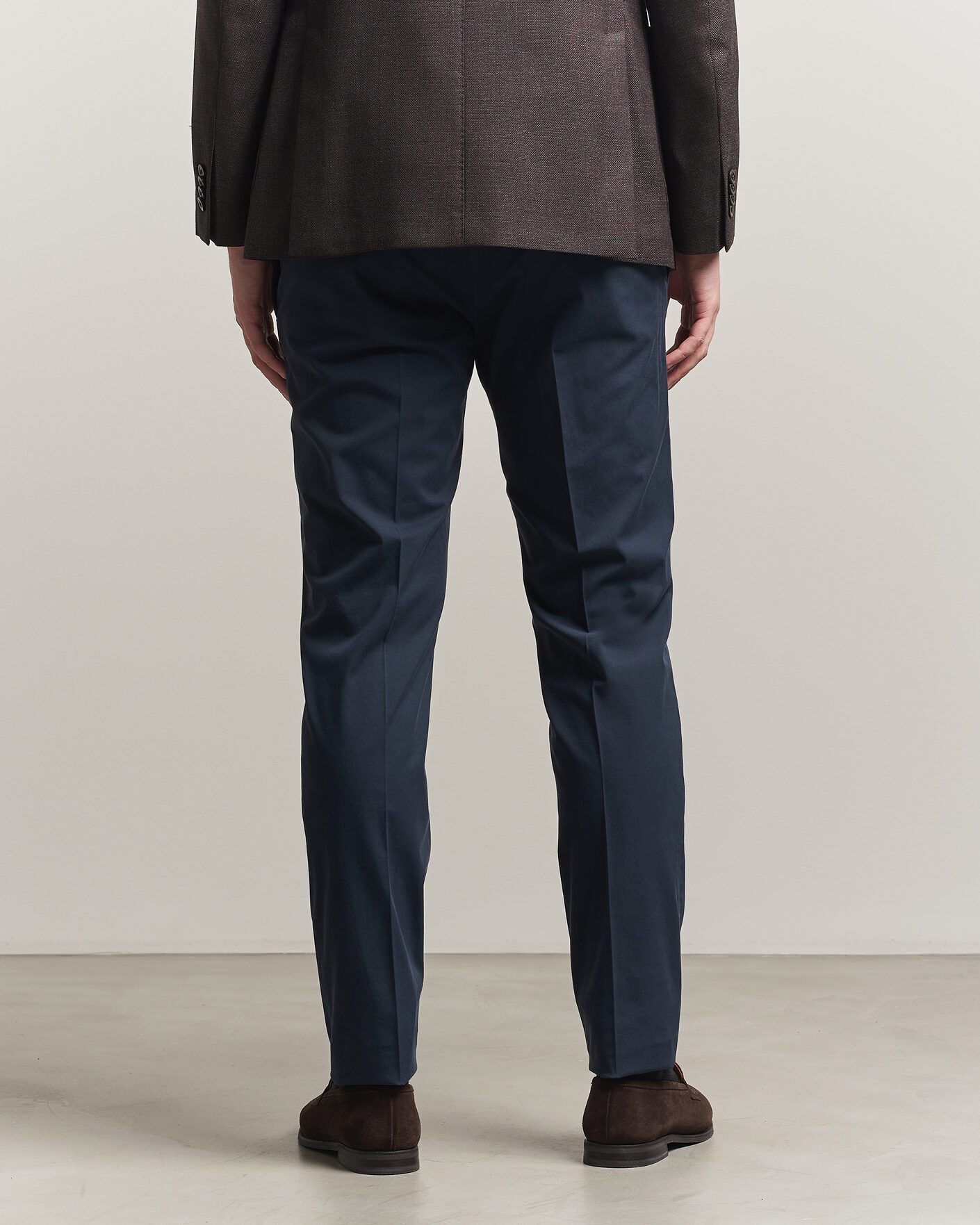 Heren | Broeken | Incotex | Slim Fit Comfort Chinos Navy
