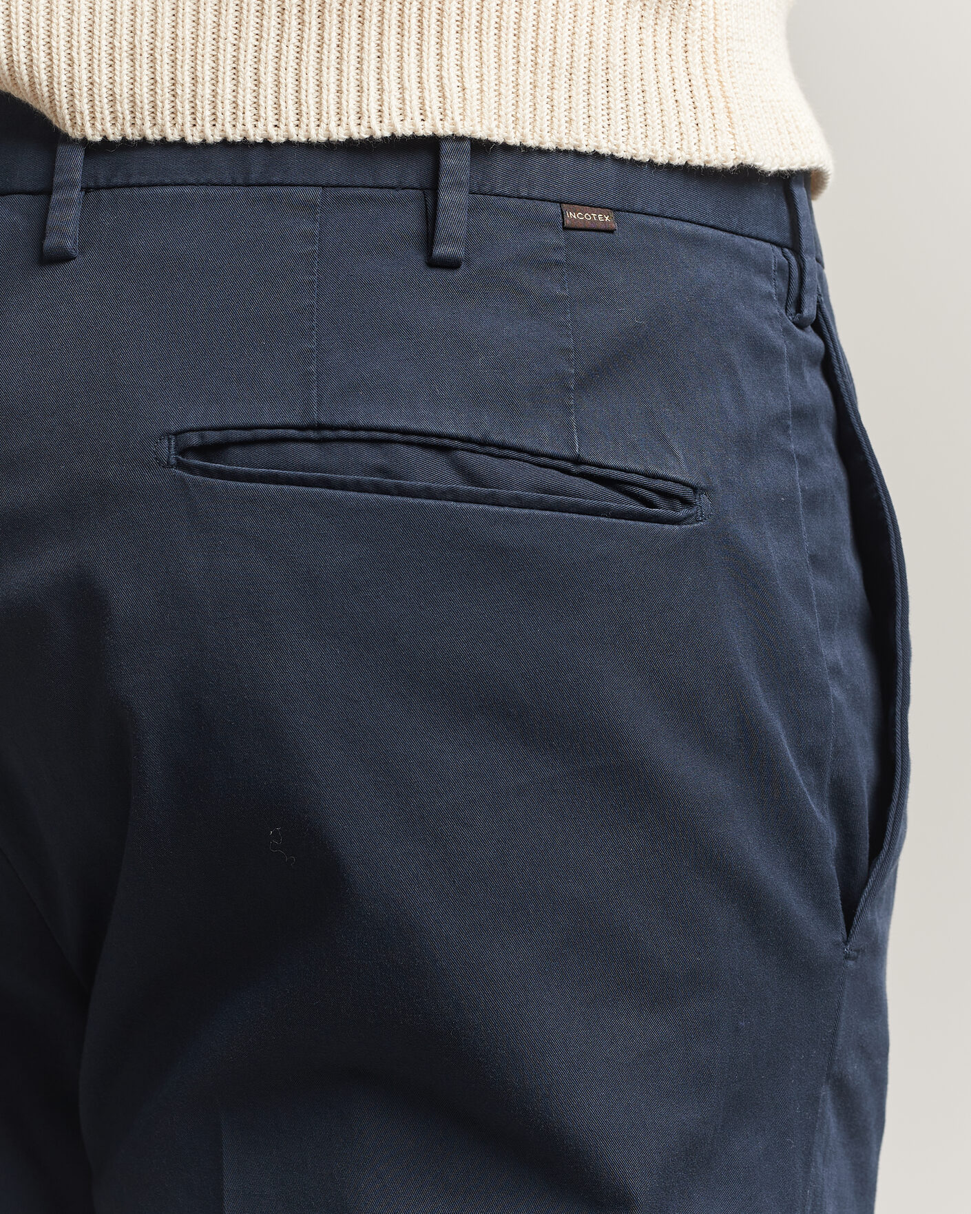 Heren | Broeken | Incotex | Slim Fit Comfort Chinos Navy